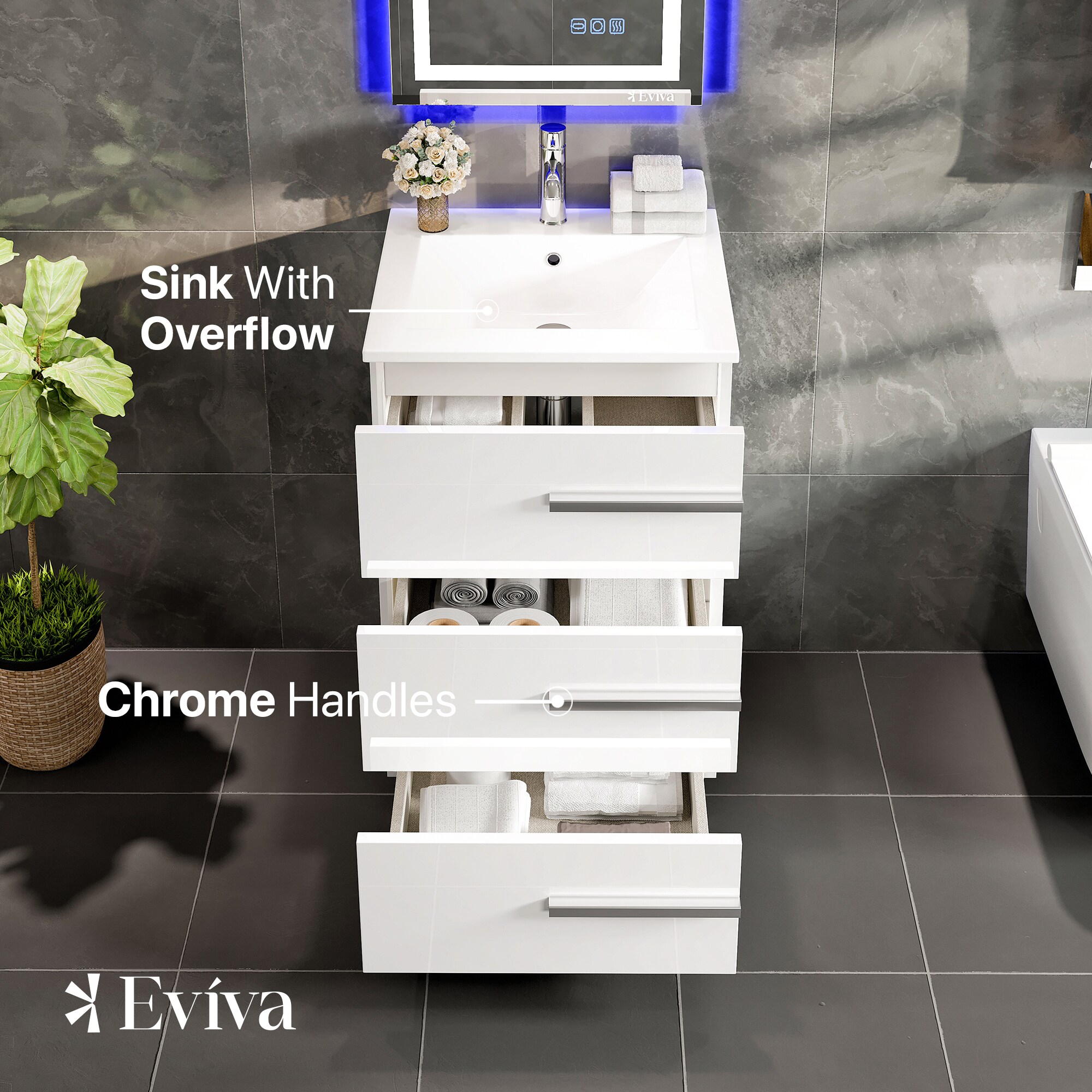 Eviva EVVN580-24WH Bath-Vanity-Combo - View #3