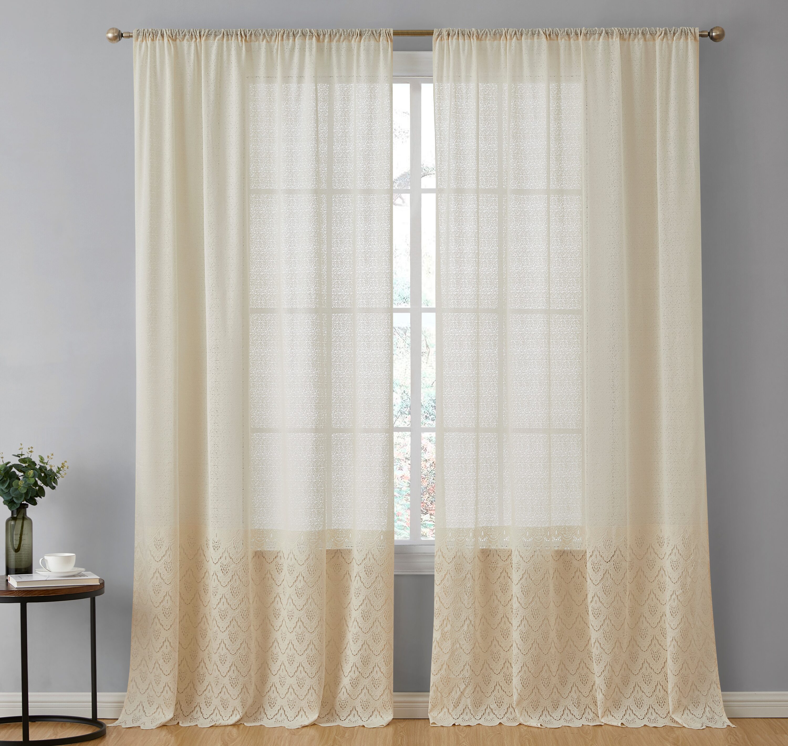 HLC.me MNCO-LCE-96-BEIG curtains - View #2