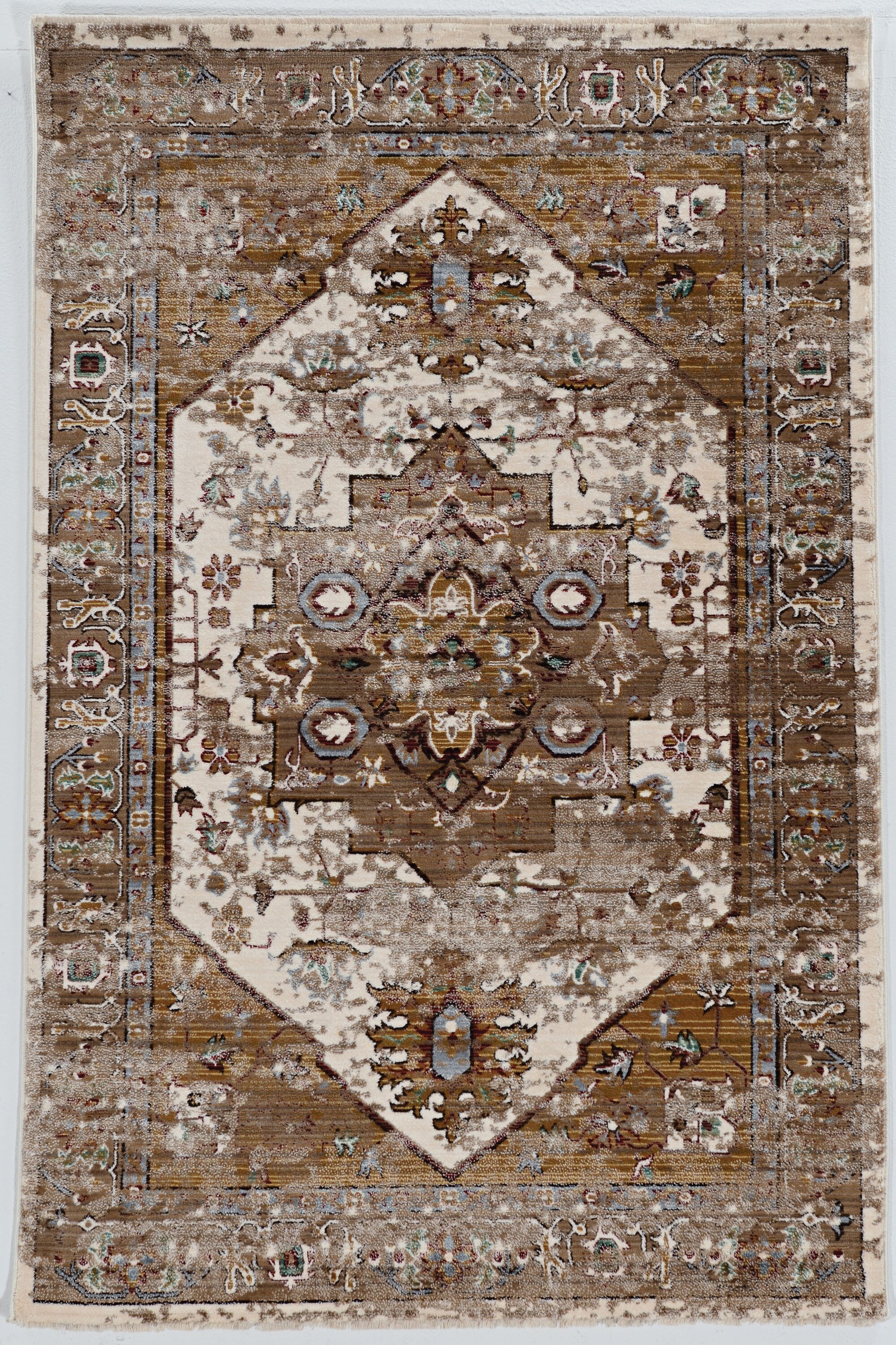 Linon RUGIL1258 Illusions 5 x 8 Ivory Indoor Abstract Area Rug