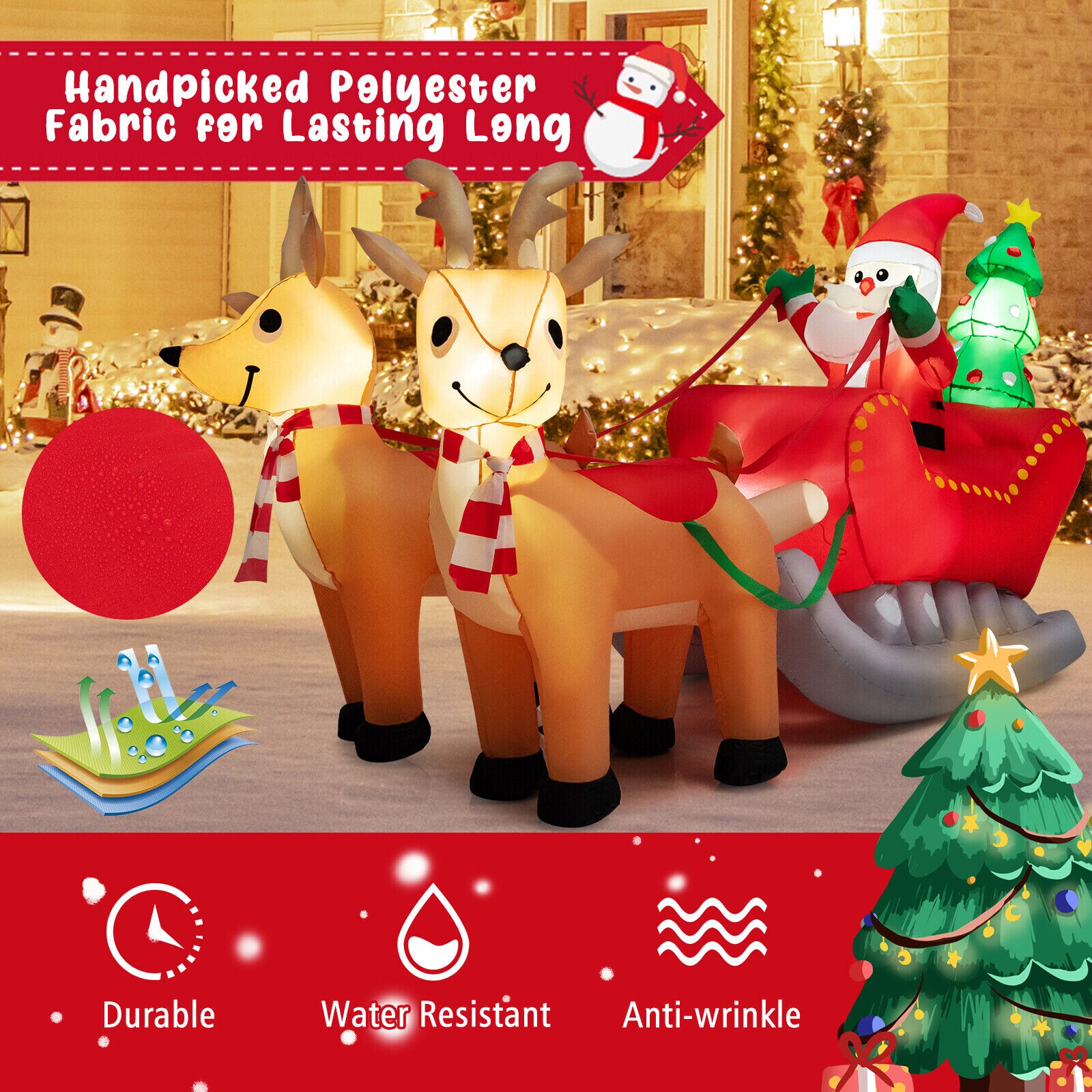 WELLFOR HYZ24104US Christmas-Inflatables - View #5