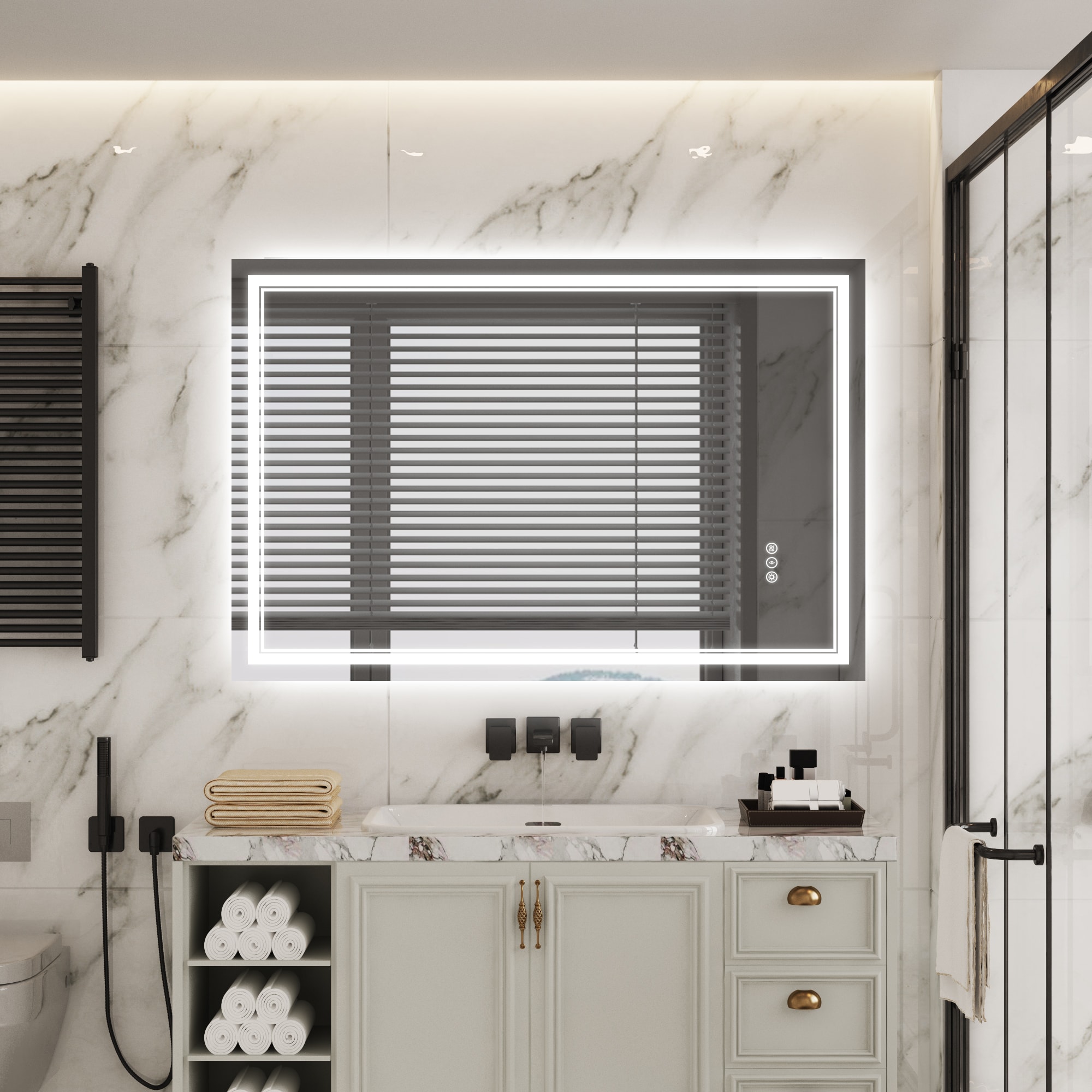 WELLFOR EX-TF3248 Framed-Bath-Mirrors - View #2