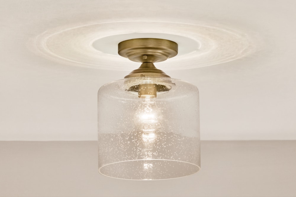Kichler 44033NBR Winslow 1 -Light 8.5-in Multiple finishes Gold Semi Flush Mount Light