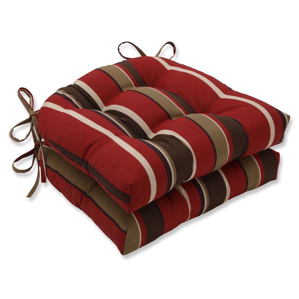 Pillow Perfect Monserrat Sangria 15.5-in x 14.5-in 2-Piece Red Patio ...