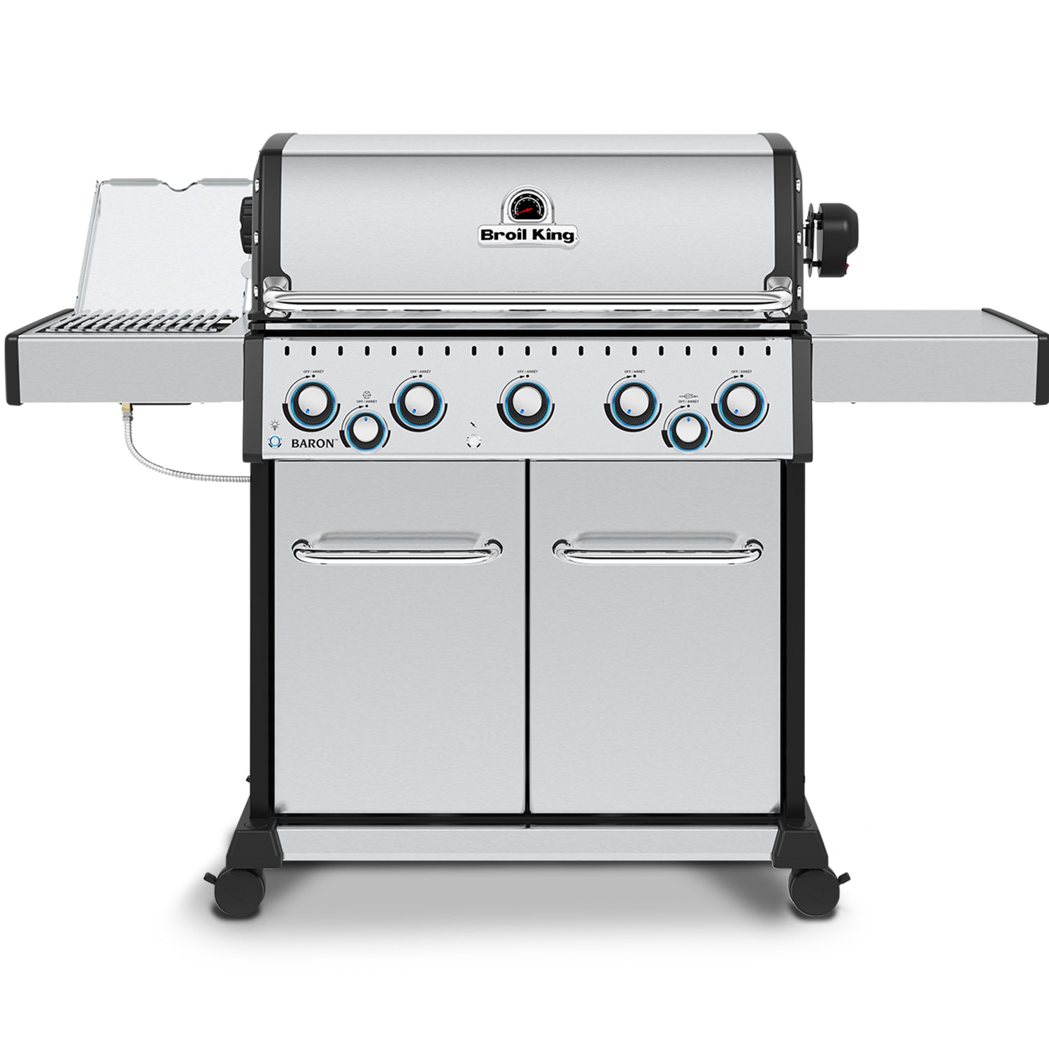 Forsendelse Kiks Symphony Broil King Baron Stainless Steel 5-Burner Liquid Propane Infrared Gas Grill  with 1 Side Burner in the Gas Grills department at Lowes.com