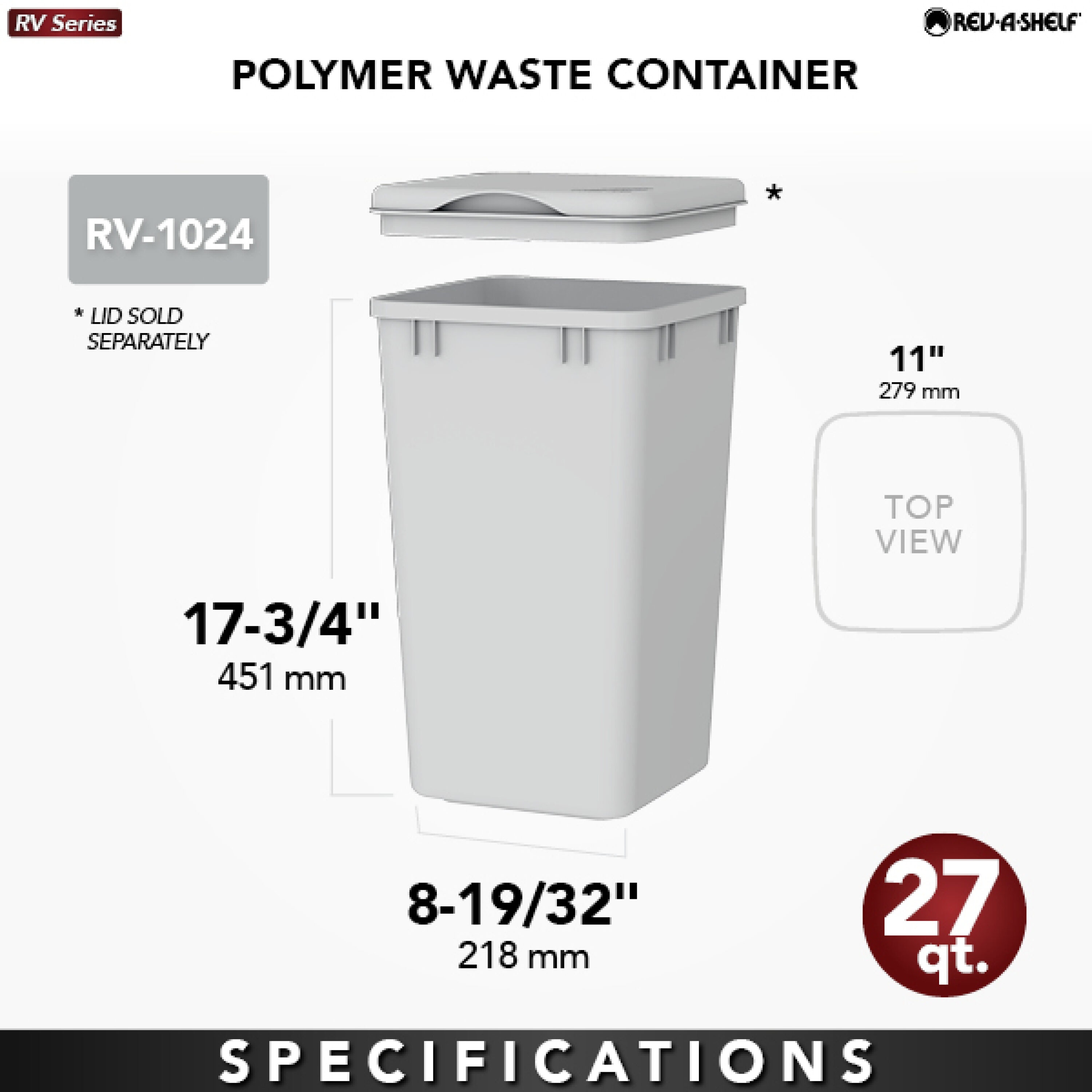 Rev-A-Shelf RV-1024-17-52 Pullout-Trash-Cans - View #3