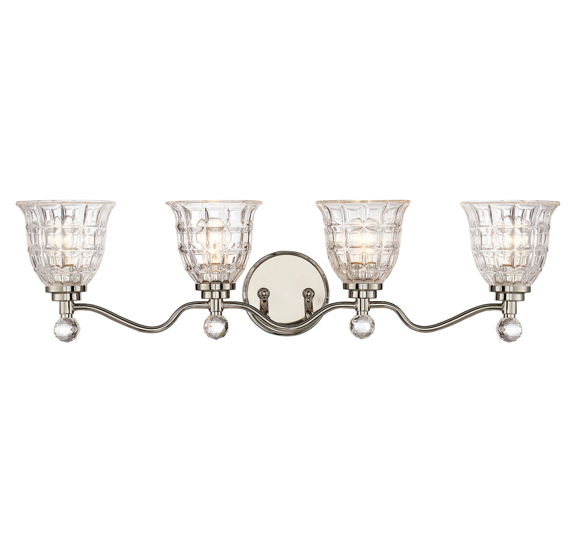 Savoy House 8-880-4-109 Birone 33-in 4 -Light Polished Chrome Traditional Vanity light