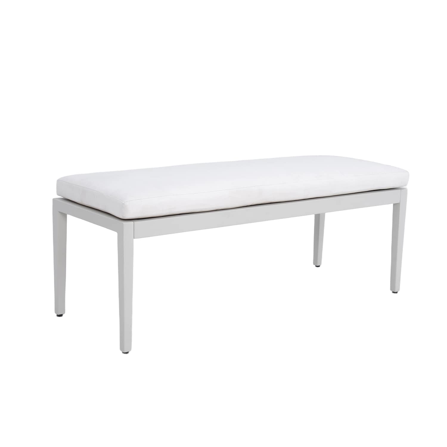 Mondawe MD-LO63416 Sunbrella 47.2-in W x 16-in H White Aluminum Garden Bench