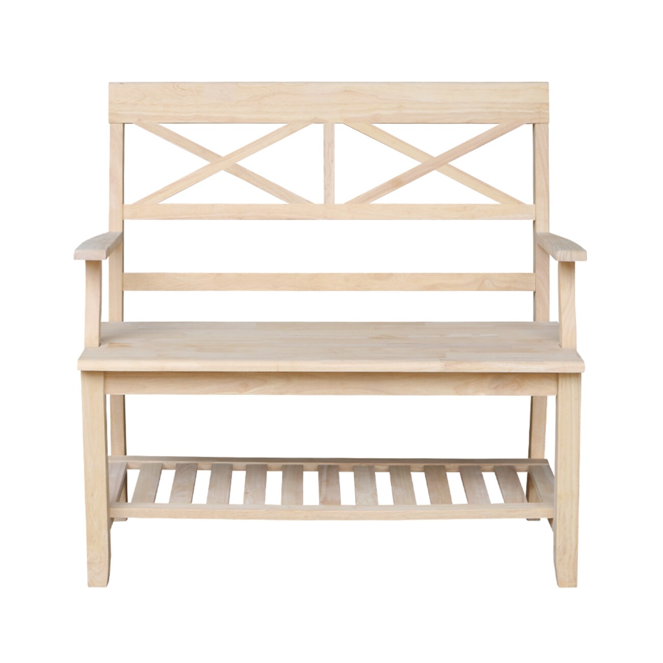 International Concepts Casual Unfinished Accent Bench 38.58-in x 23.34 ...