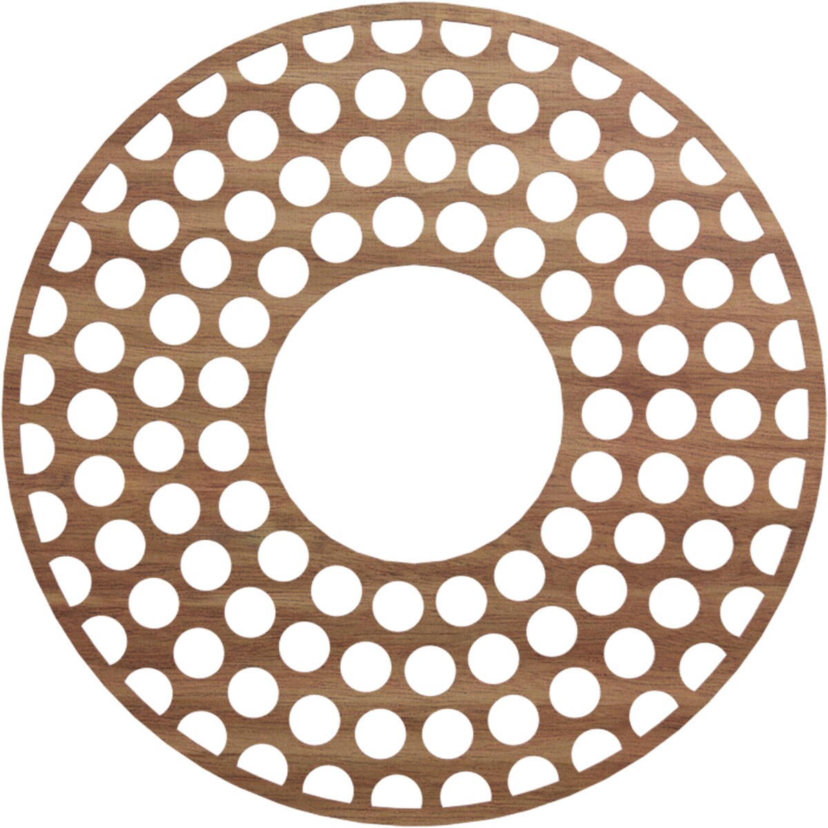 Ekena Millwork CMWP40X40X0375FFWA Fink Fretwork Pierced 40-in W x 40-in L Modern Walnut Wood Whole Ceiling Medallion