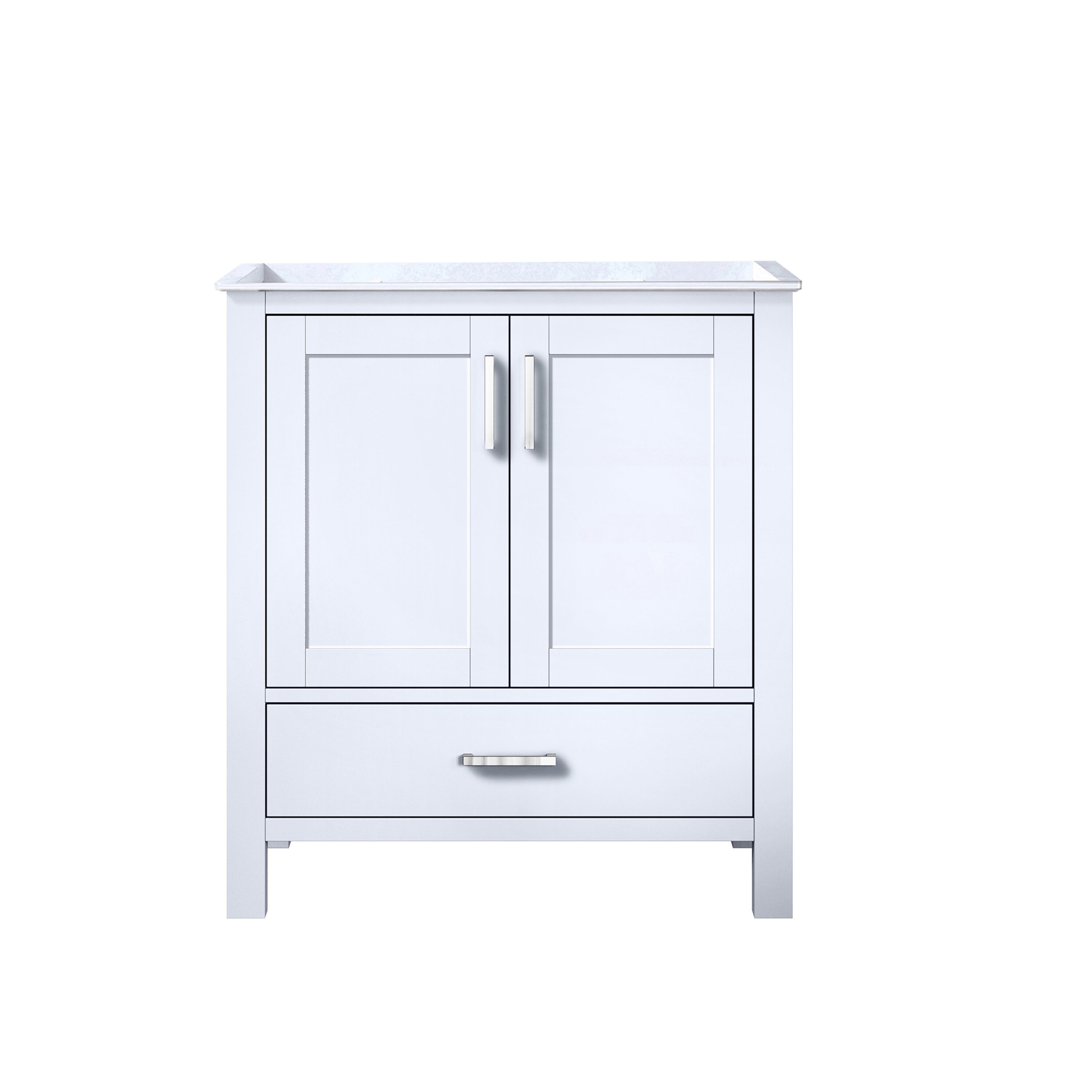 Lexora Jacques 30-in White Bathroom Vanity Base Cabinet without Top in ...