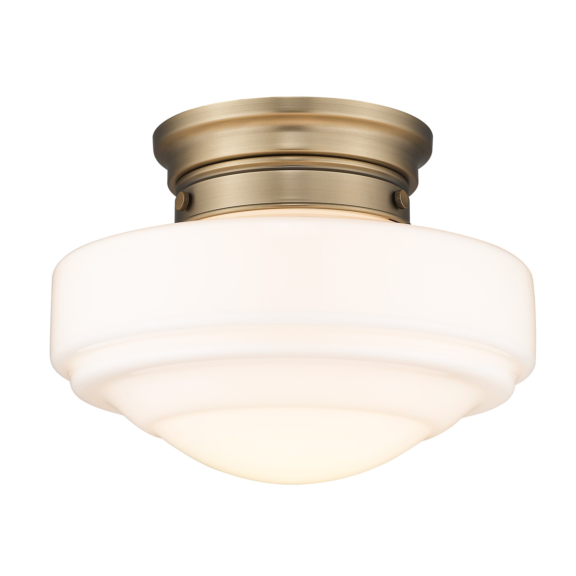 Golden Lighting 0508-SF MBS-VMG Ingalls 1 -Light 5.61-in Polished Gold Semi Flush Mount Light