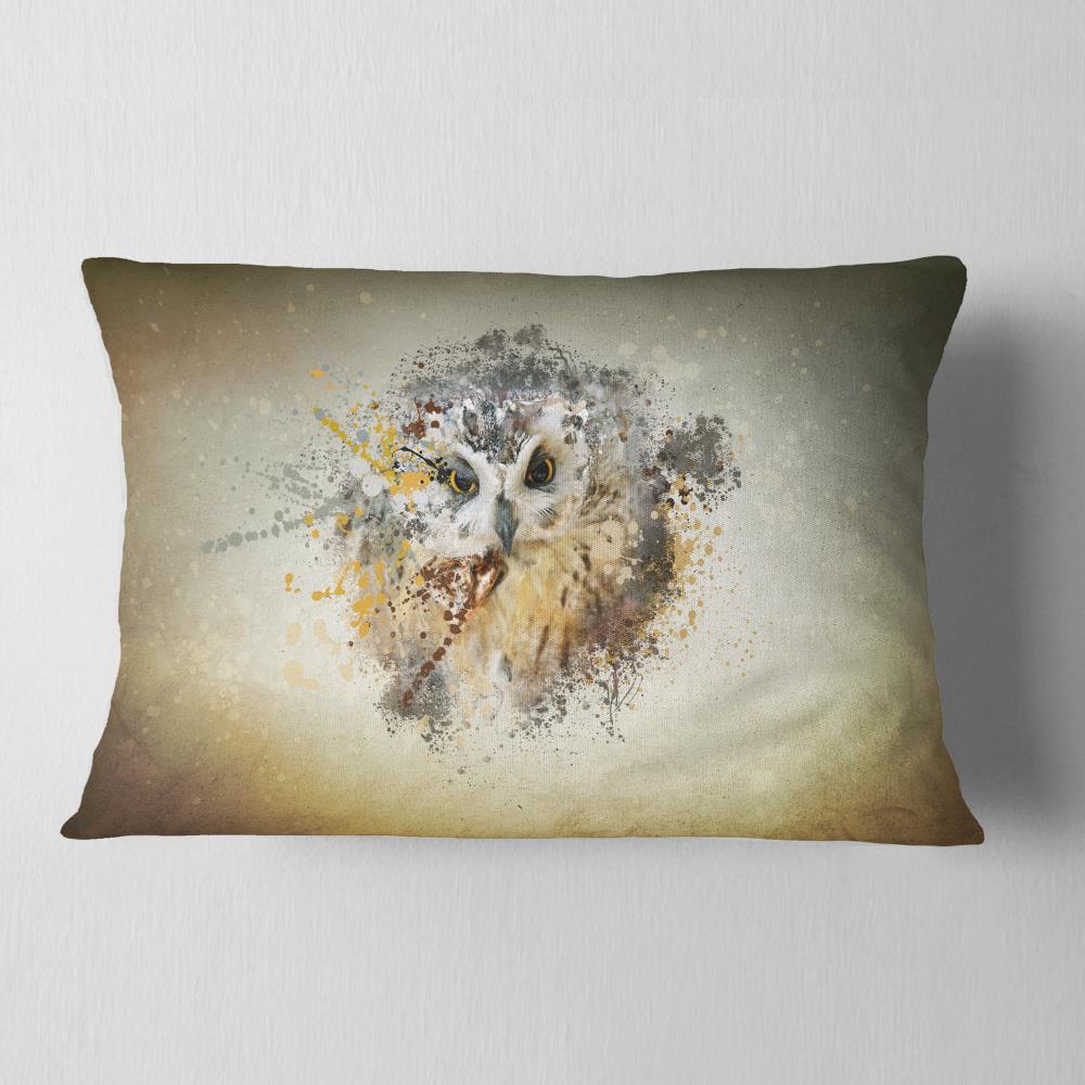Designart CU13422-12-20 12-in x 20-in Gray Indoor Decorative Pillow