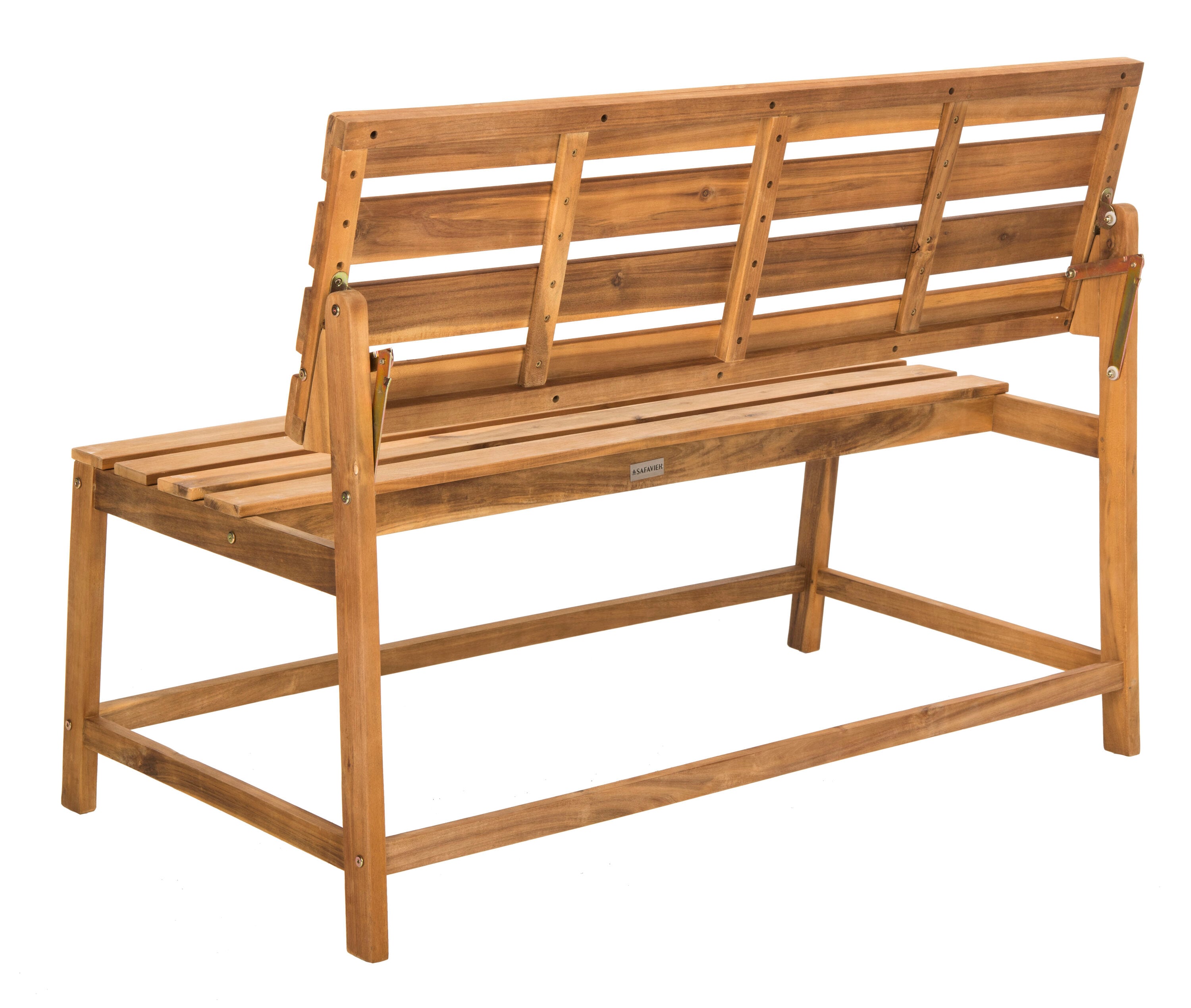 Safavieh PAT6753A Ruben 45.3-in W x 33.5-in H Natural Acacia Dining Bench