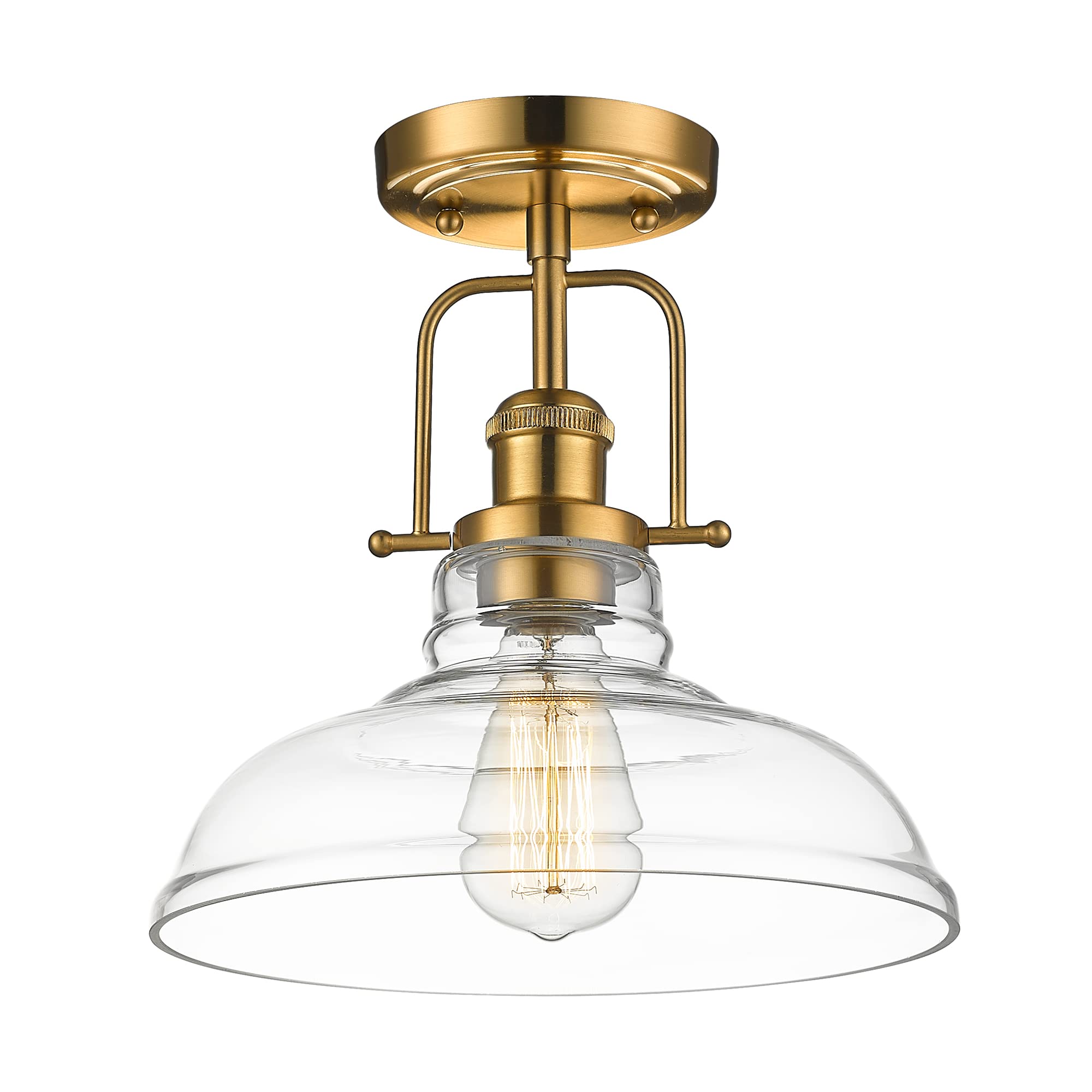 LTMATE LS4FY09-F BG JAZAVA 1 -Light 11-in Bronze Semi Flush Mount Light
