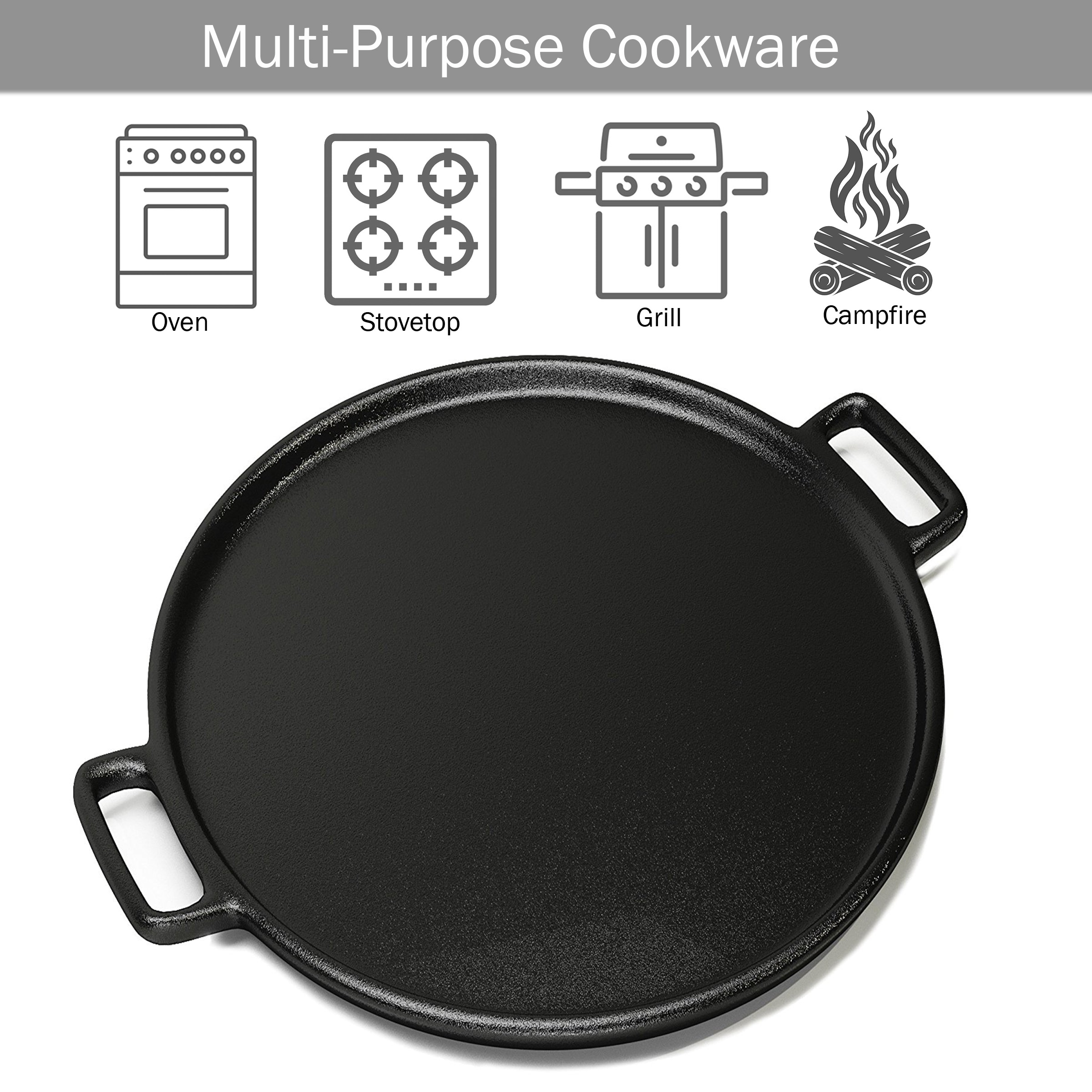 Hastings Home Cookware 14-in Cast Iron Skillet