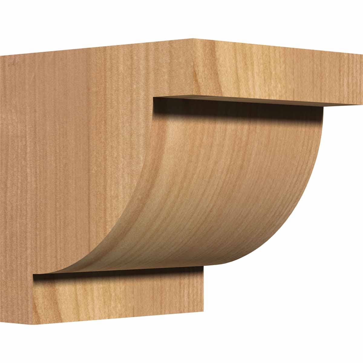 Ekena Millwork COR06X06X06ALP00SWR 5.5-in x 6-in x 6-in Alpine Unfinished Western red cedar Wood Paintable/Stainable Corbel