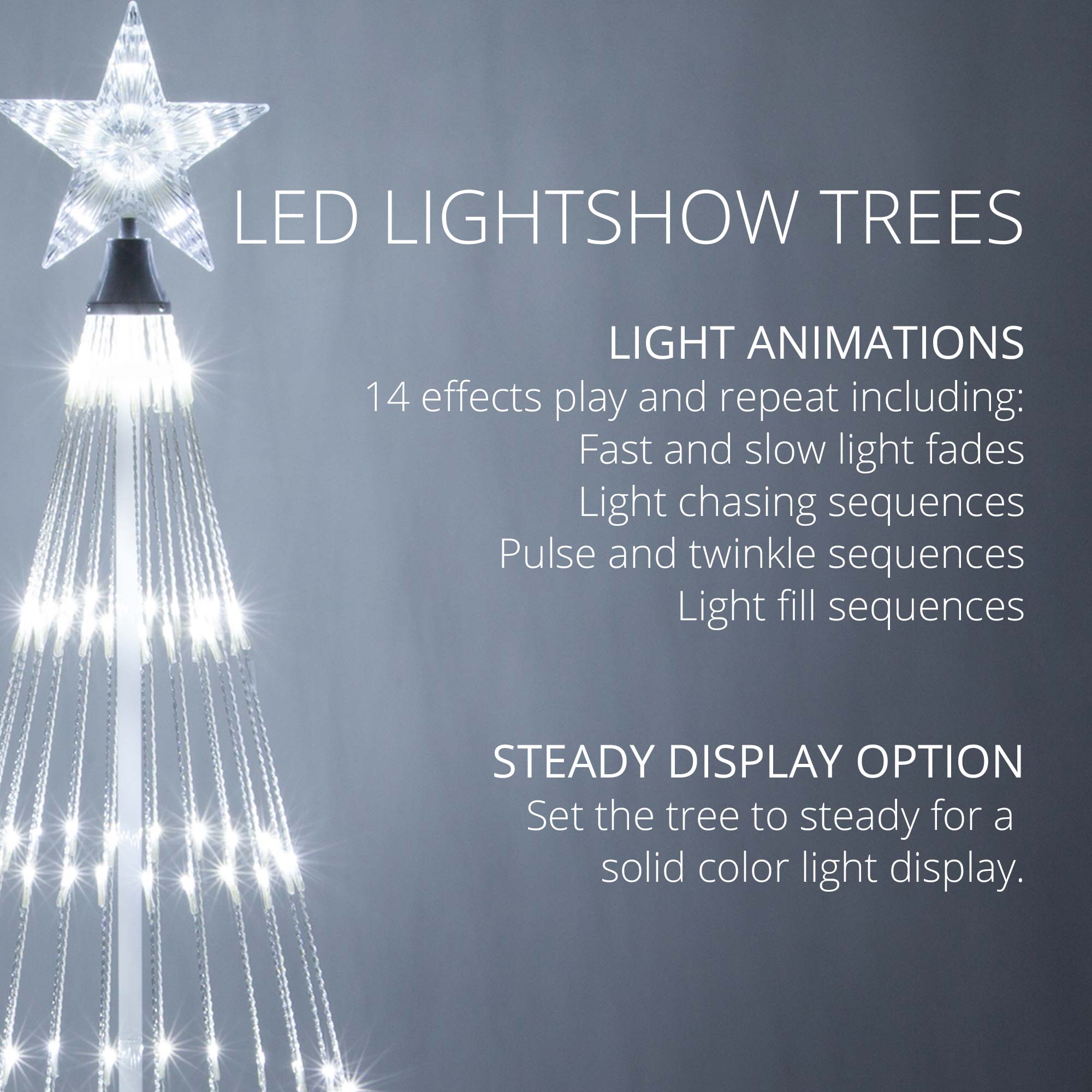 Set of 2 24.5 Inch Lighted Outdoor Christmas Tree with Remote, Multi-Color  Light