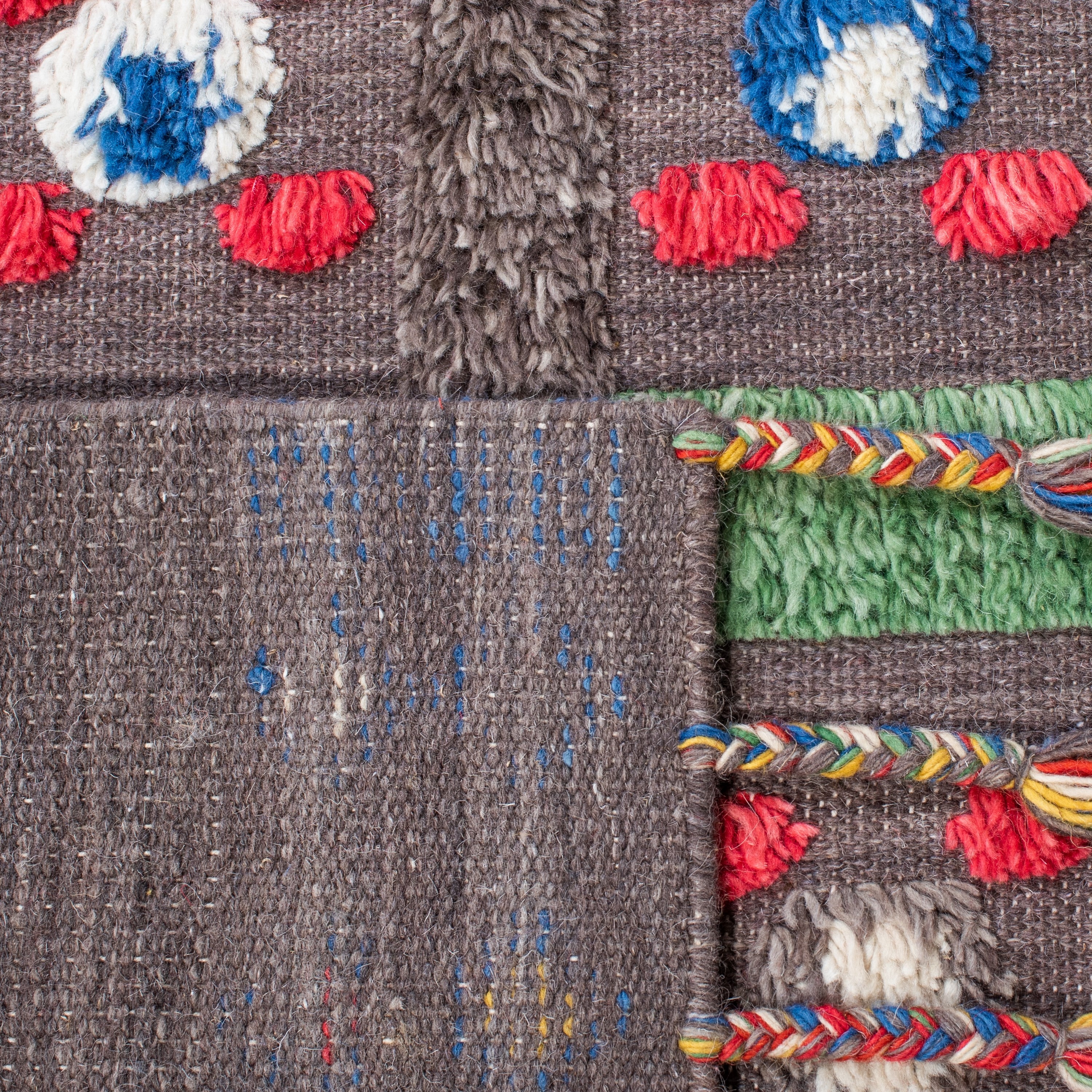 Hand-Tufted Casablanca Blue Wool Shag Rug 8' x 10'