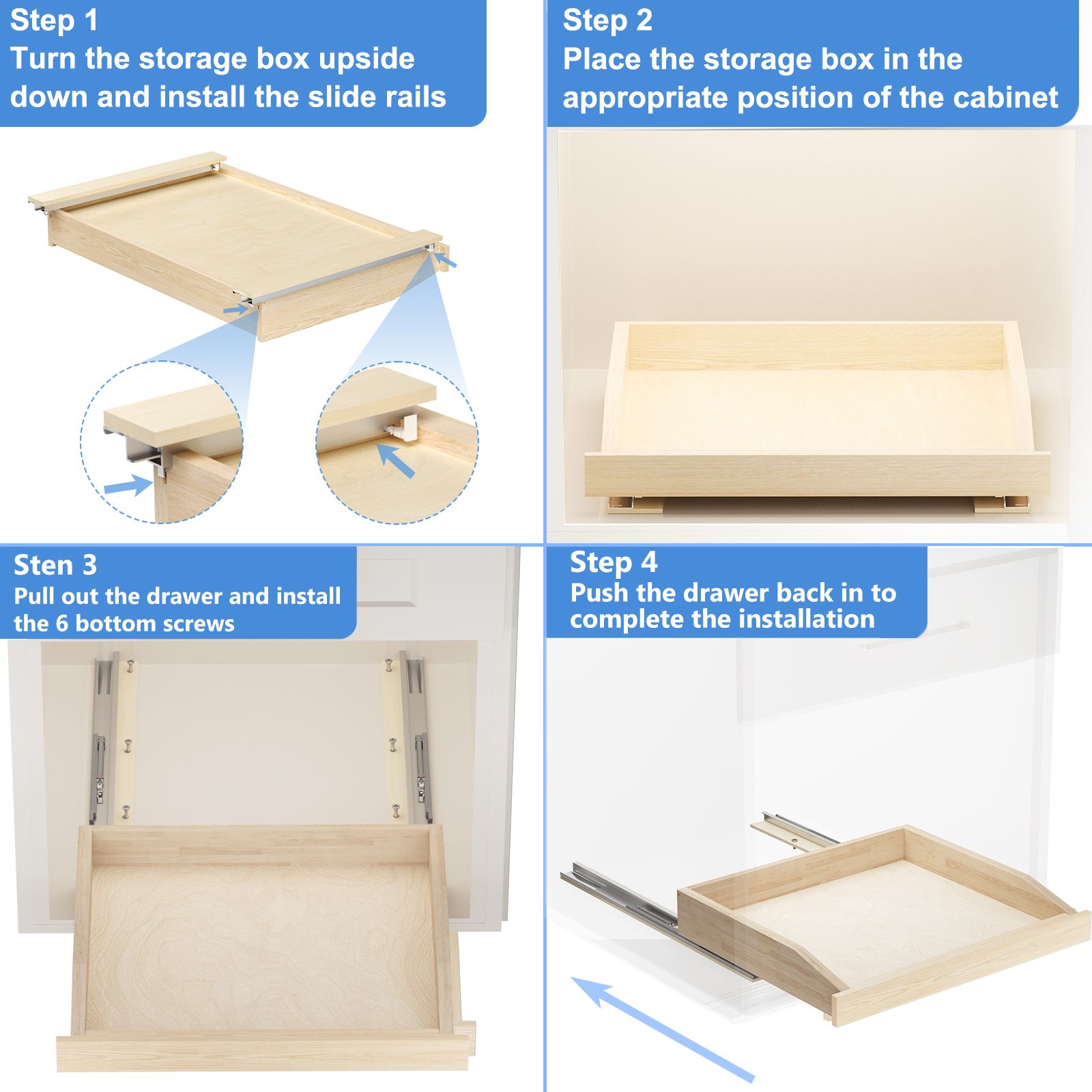 LOVMOR LS-AIW23-YCM Pull-Out-Cabinet-Baskets - View #7