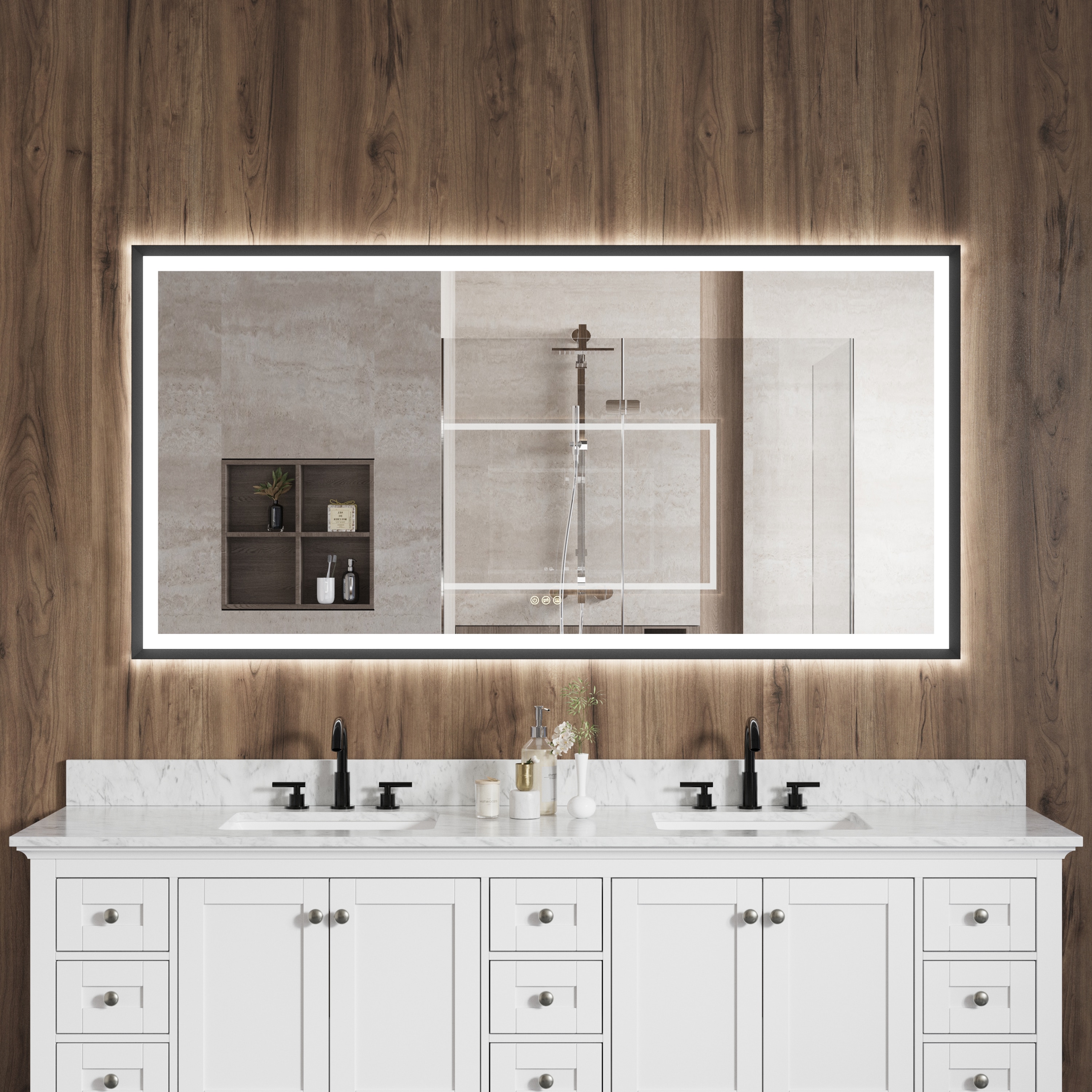 Forclover MRE-6F7236MB Framed-Bath-Mirrors - View #11