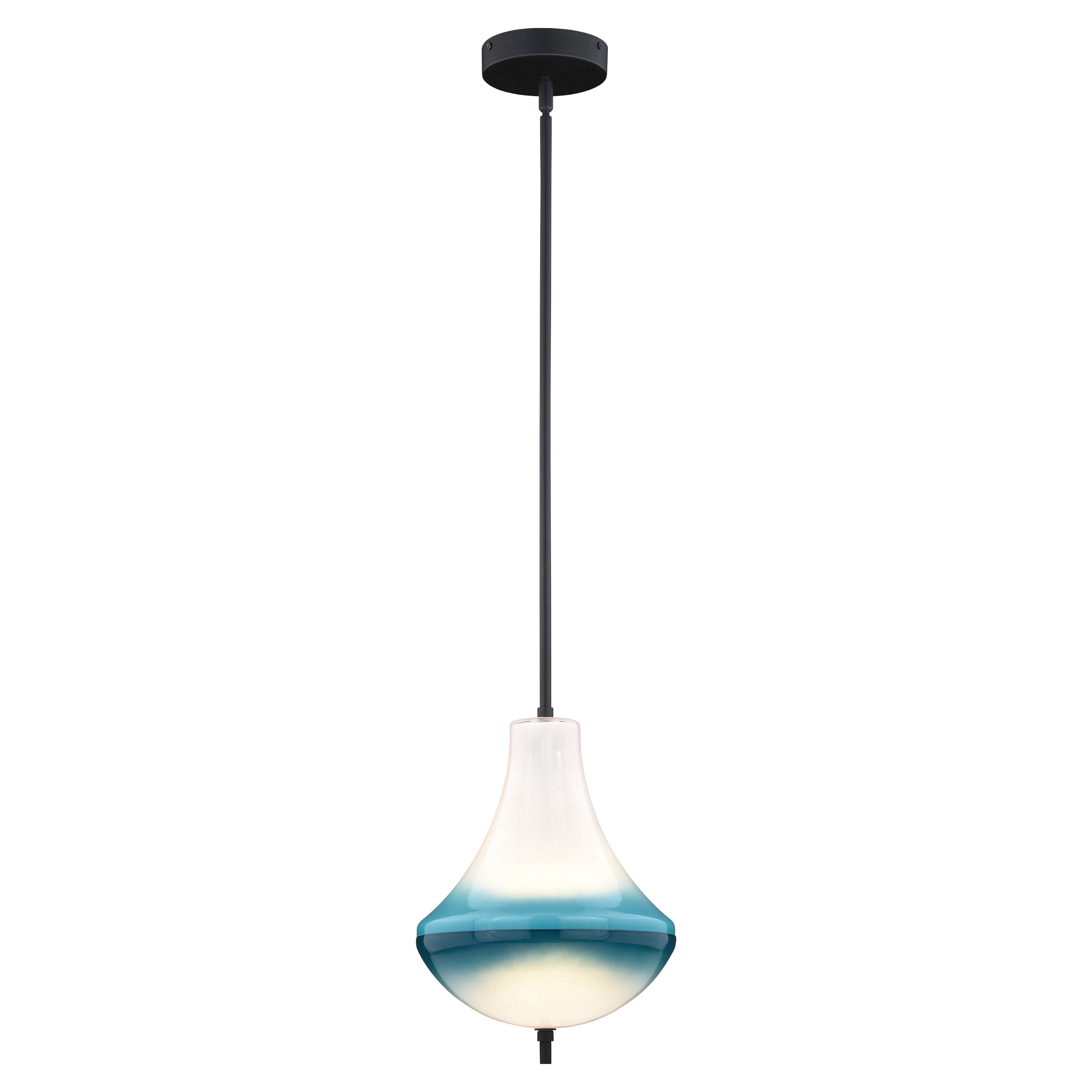 Somerset 10" LED Mini Pendant in Oil Rubbed Bronze with White Milk Glass