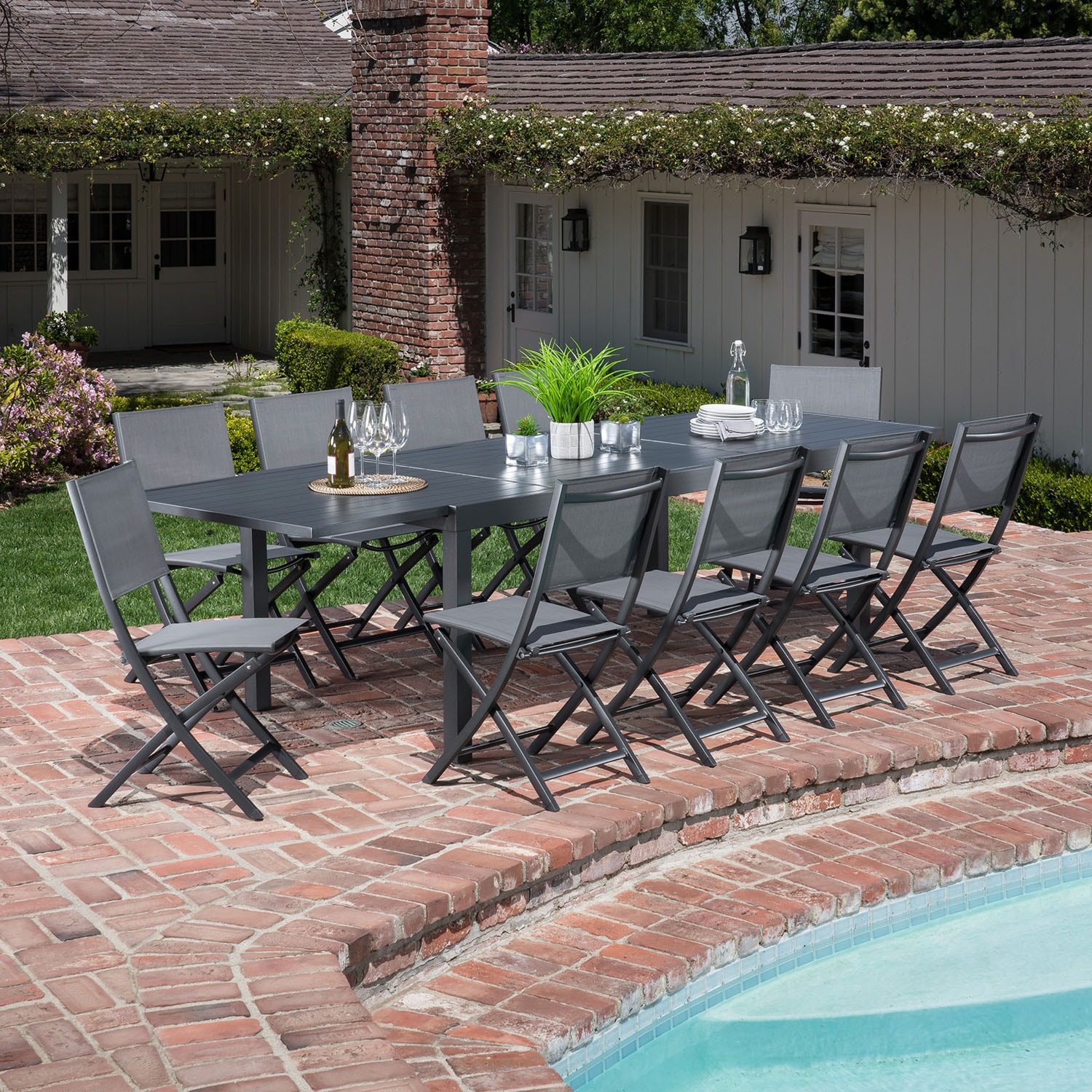 Hanover NAPDN11PCFD-GRY Patio-Dining-Sets - View #11