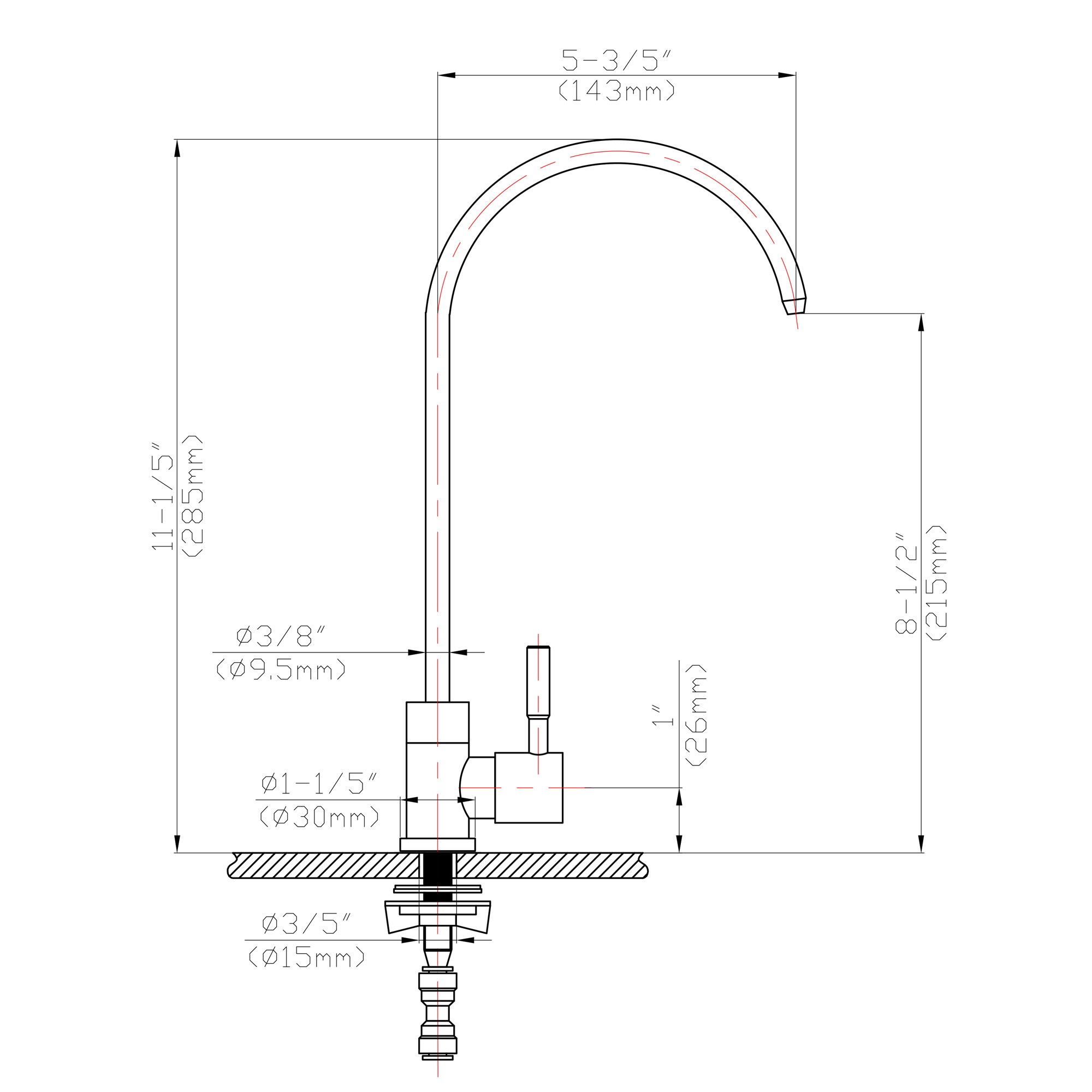 EVERSTEIN Q-876-OTOP Kitchen-Faucets - View #7
