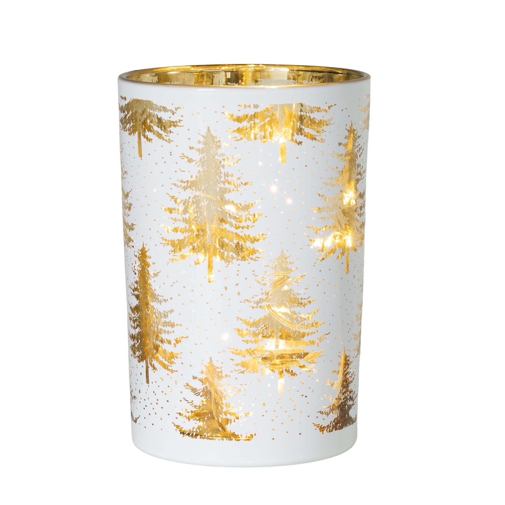 Sullivans G8437 7-in Lighted Battery-operated Glass Tabletop Decor