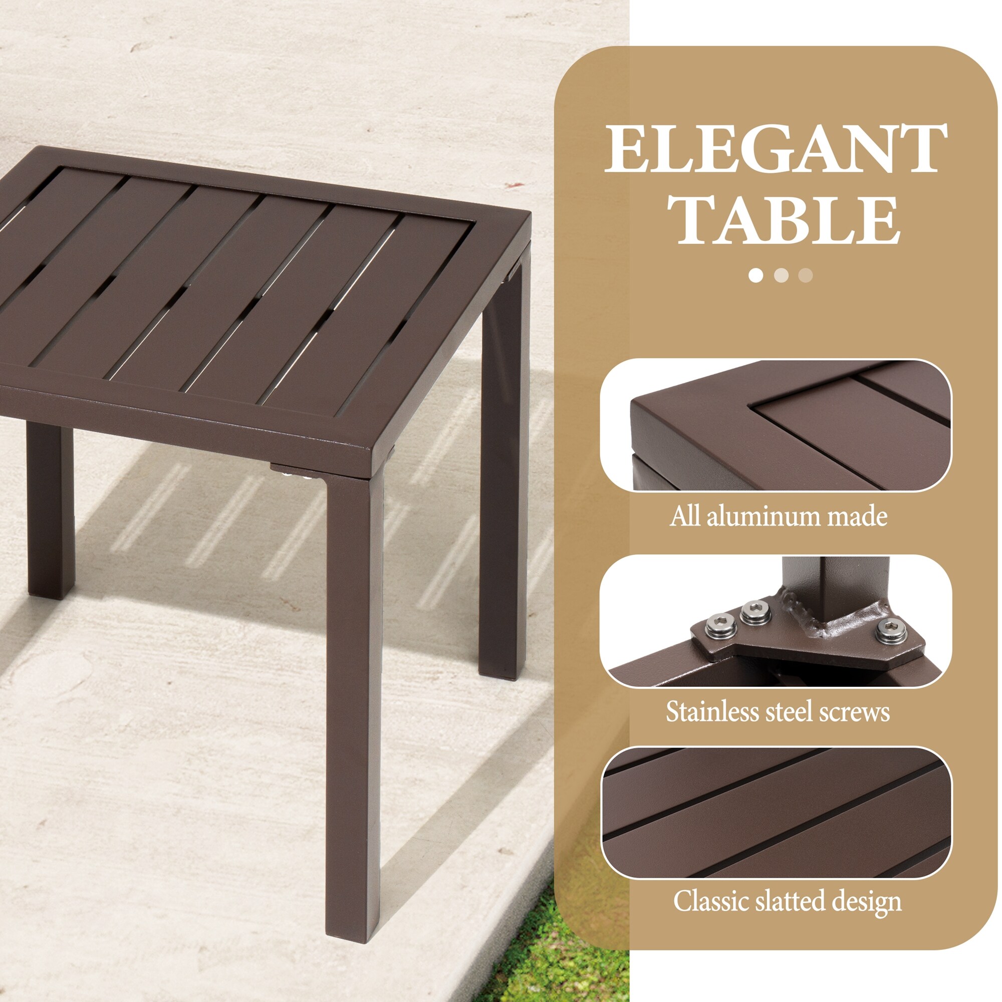 Crestlive Products CL-TB006BRN Patio-Tables - View #5