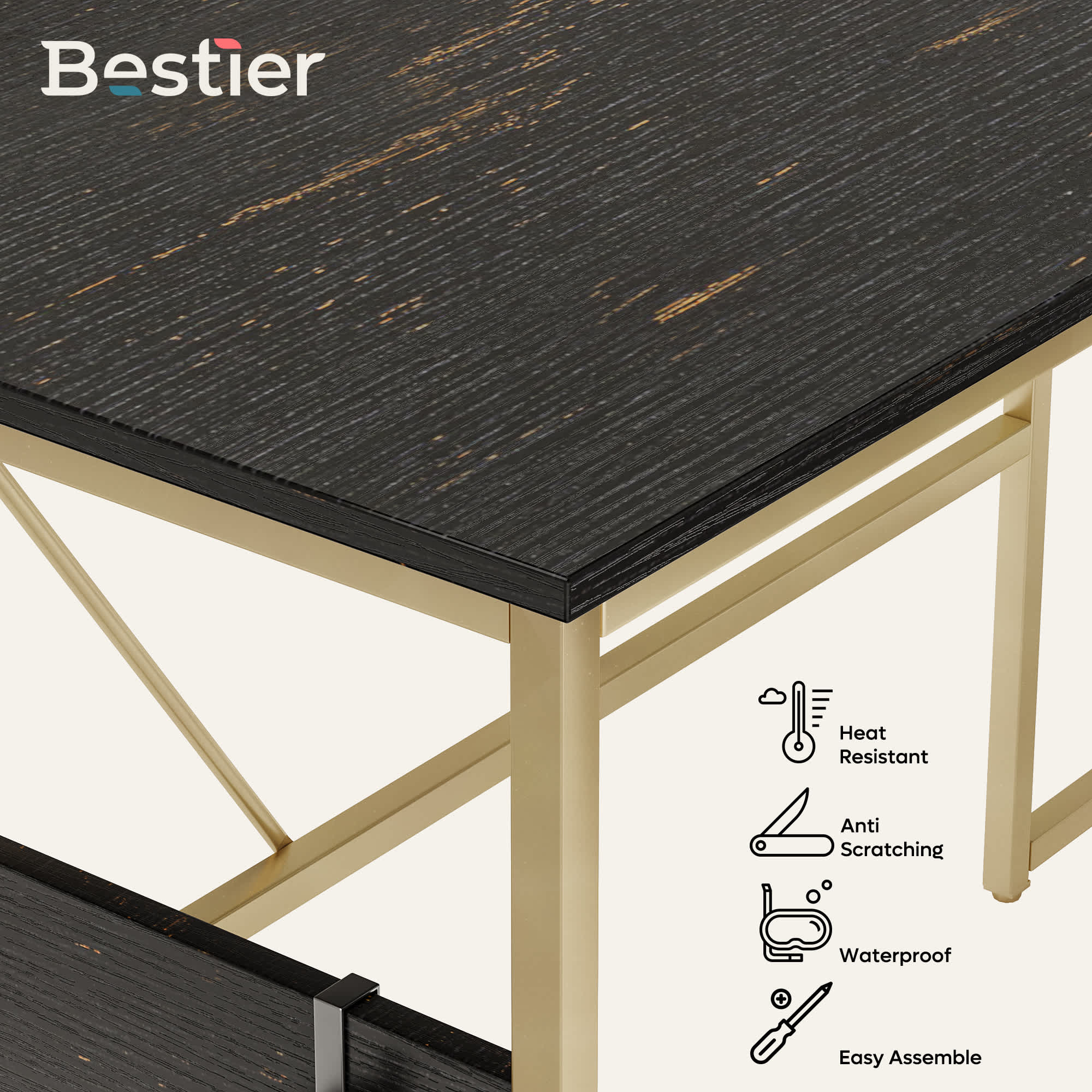 Bestier LOW-D385R-GBLK desks - View #7