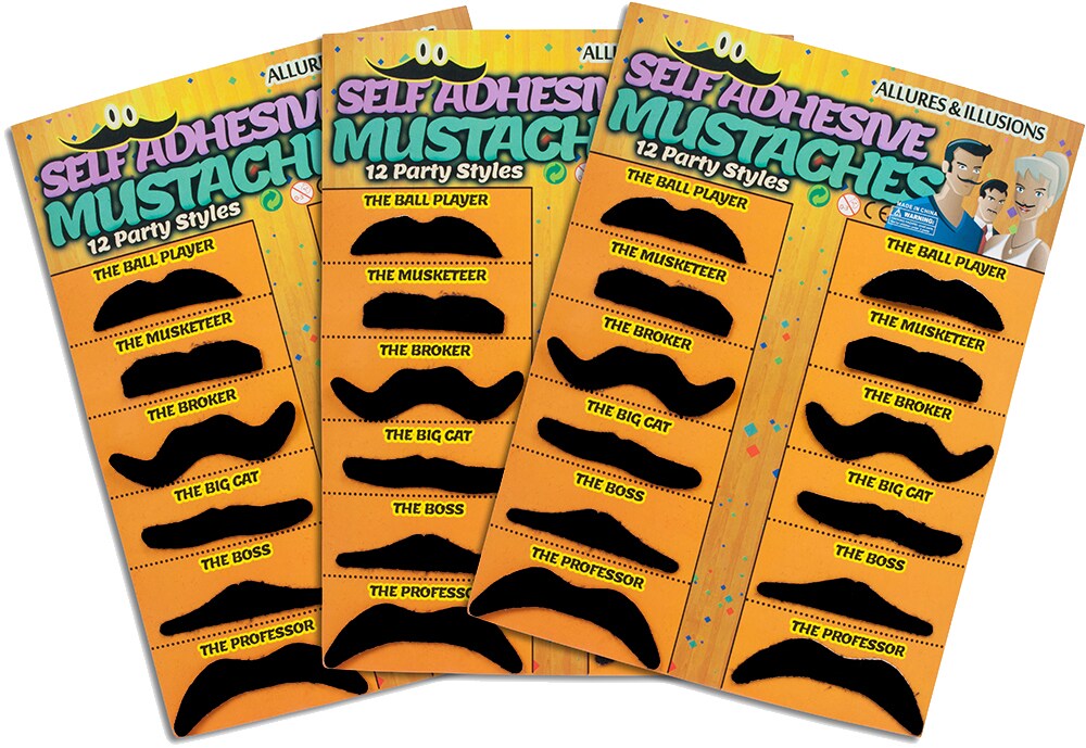 Trademark Innovations MUSTACHE-36OR One Size Fits Most Polyester 1920S Men's Costume Mustache Costume