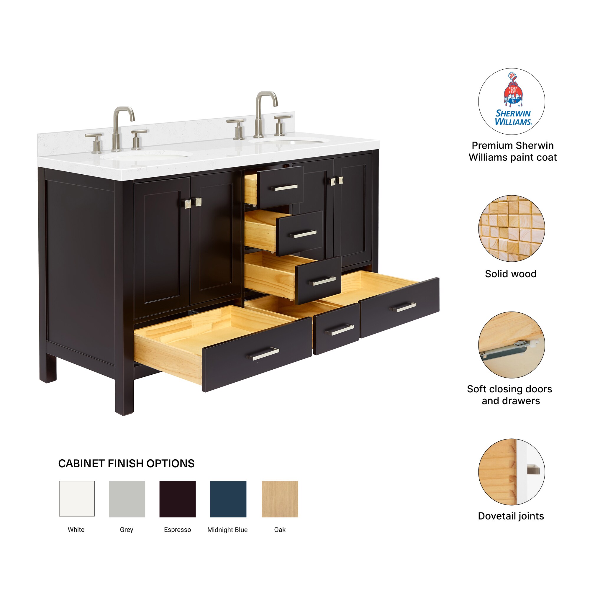 ARIEL A060DCQOVOESP Bath-Vanity-Combo - View #5