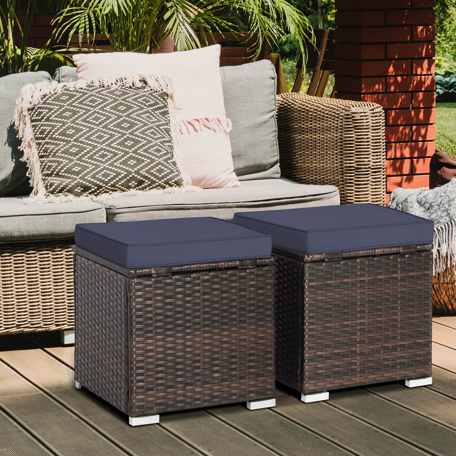 Slickblue D-CO-YN19507WH Stools-Ottomans - View #4