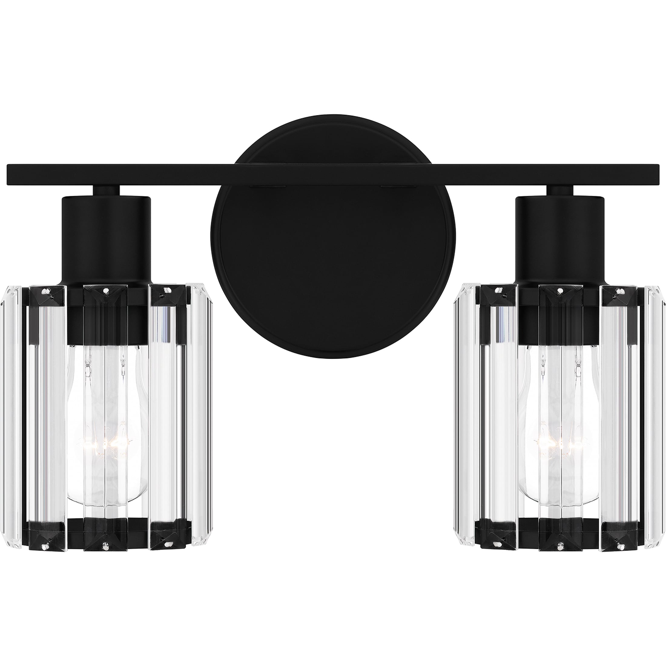 Quoizel PCILA8612MBK Isla 12.5-in 2 -Light Matte Black Modern/contemporary Vanity light
