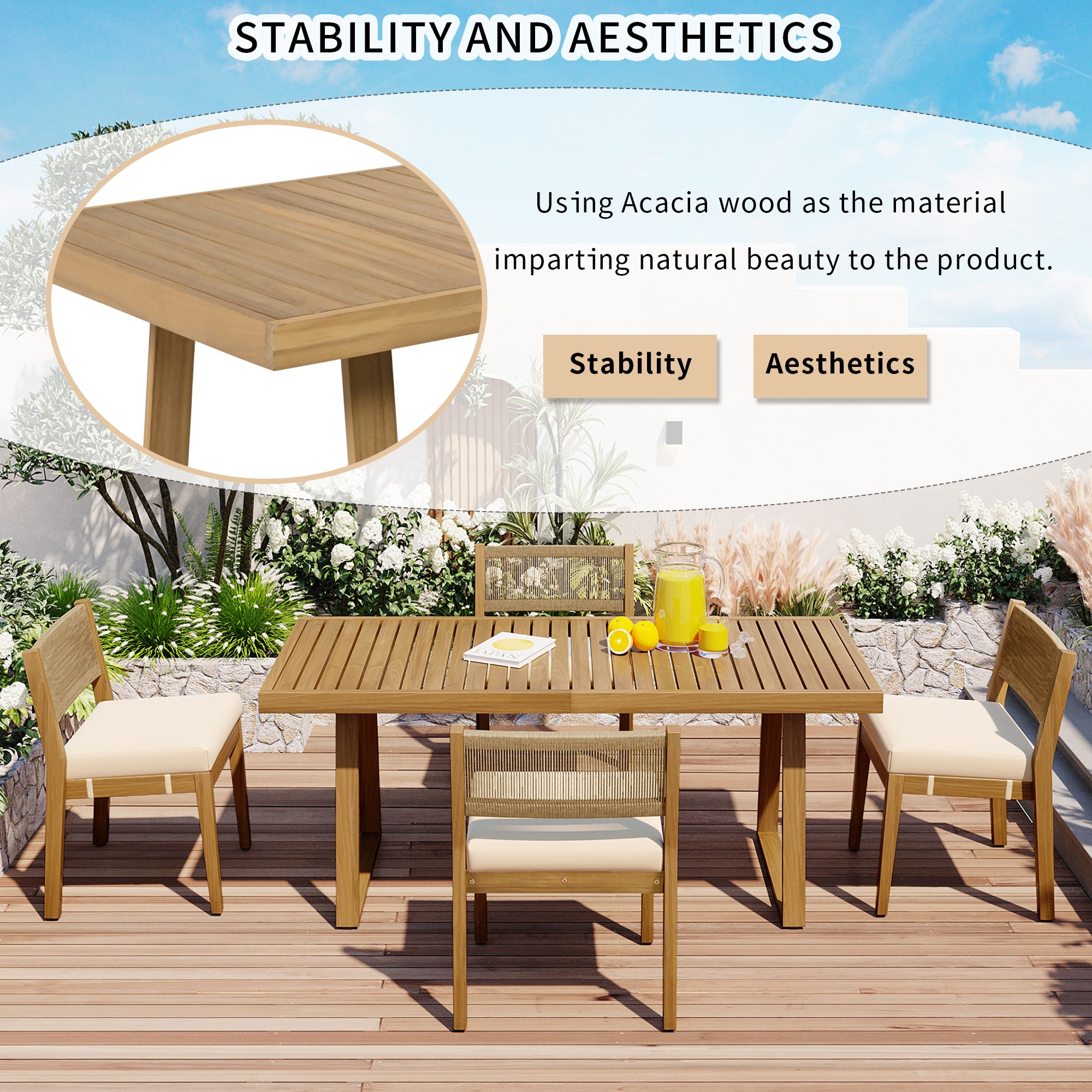 JIMSMAISON BOUSPD05BEG Patio-Dining-Sets - View #5