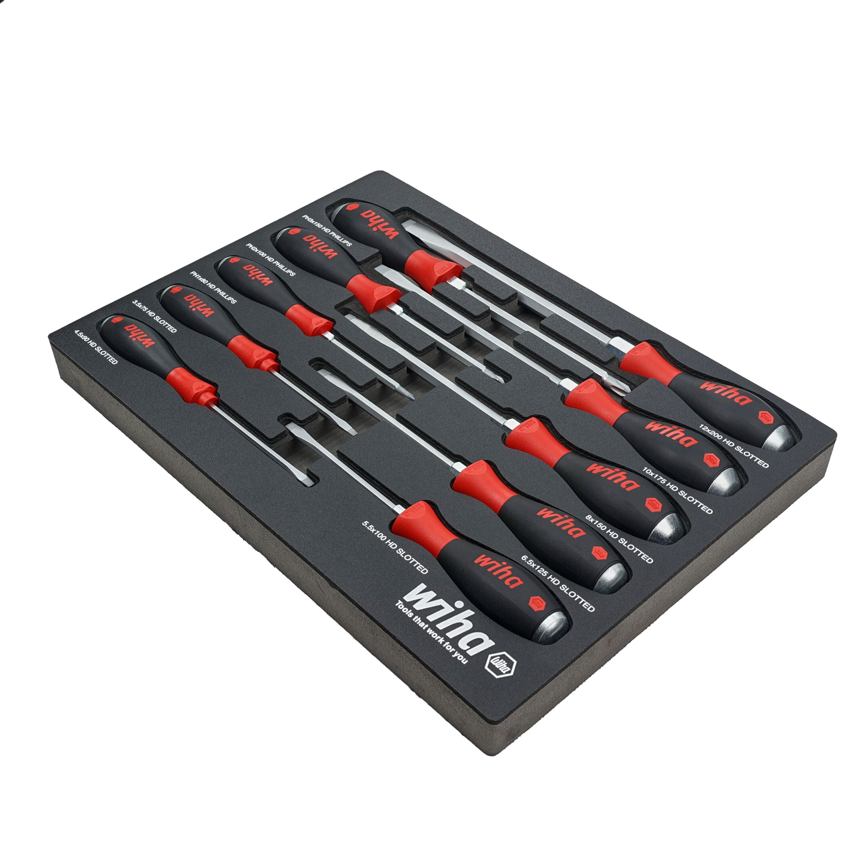 Wiha SoftFinish 10-Piece Composite Handle Assorted Drive Screwdriver Set 53180 Sansujyuku sansujyuku.com