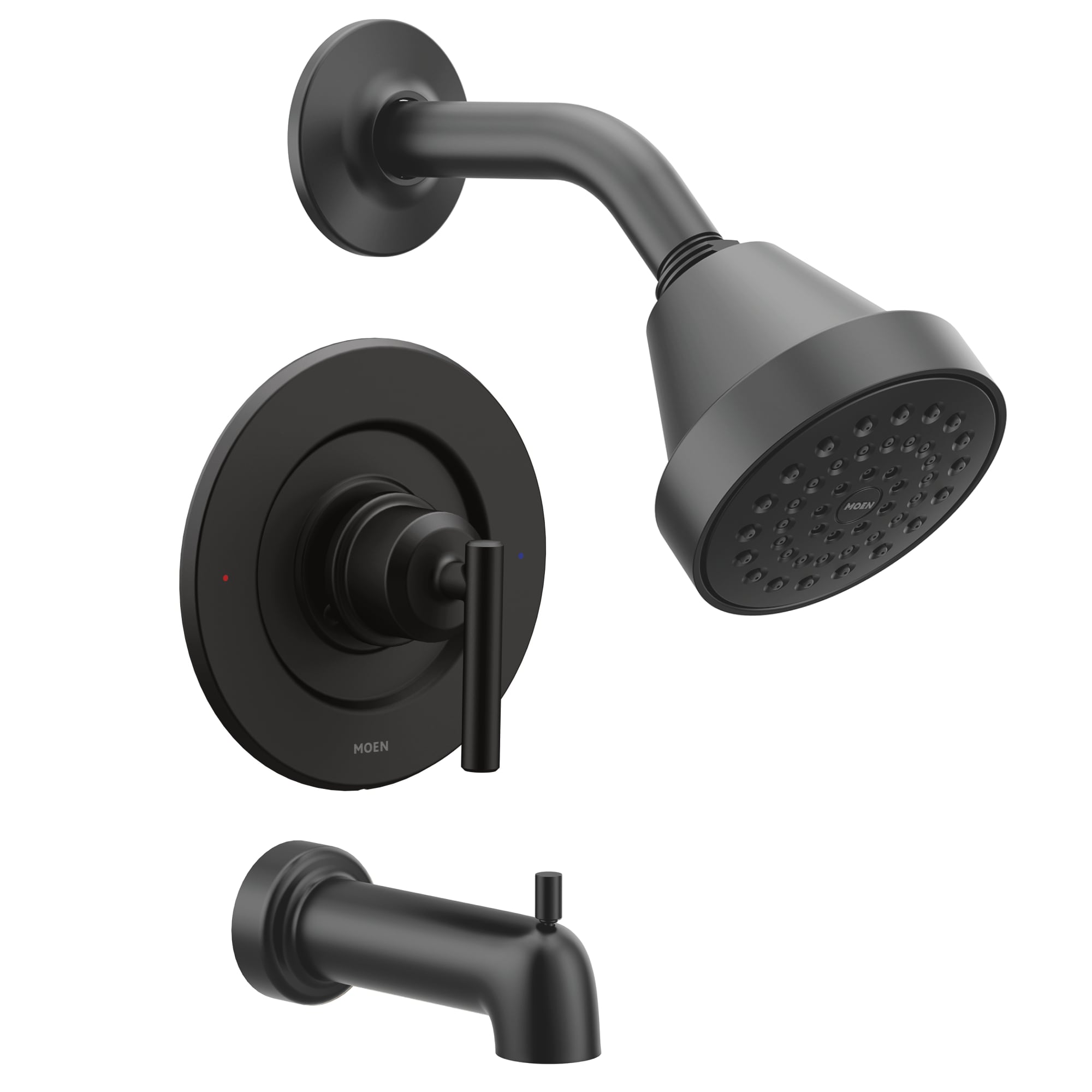 Moen Gibson Matte Black 1-handle Single Function Round Shower
