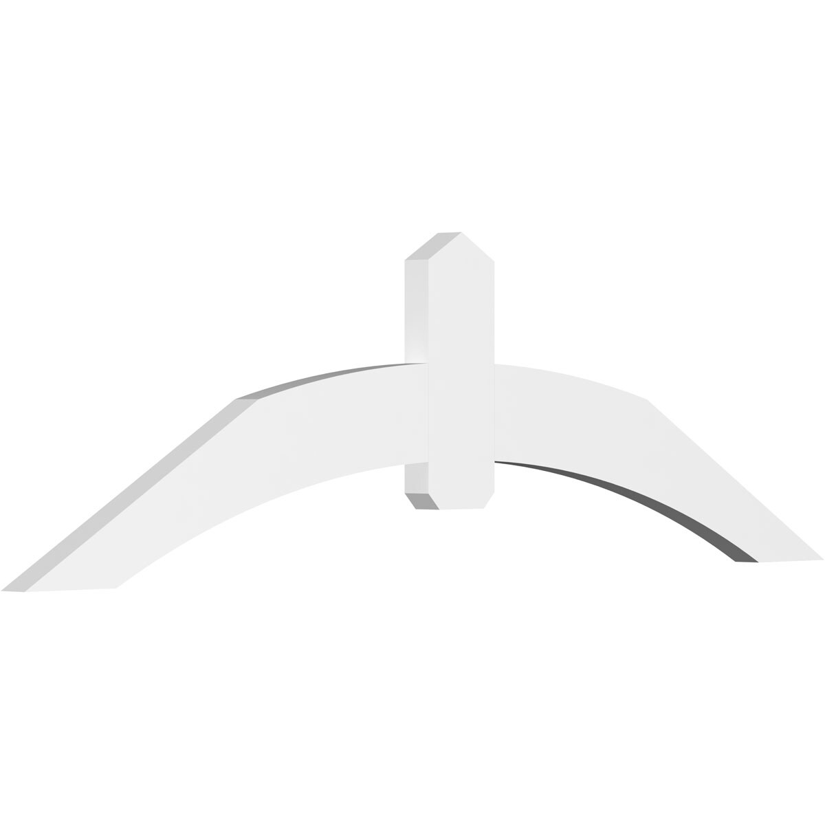 Ekena Millwork GBP072X21X0206ARC00 Archdale White PVC Gable bracket