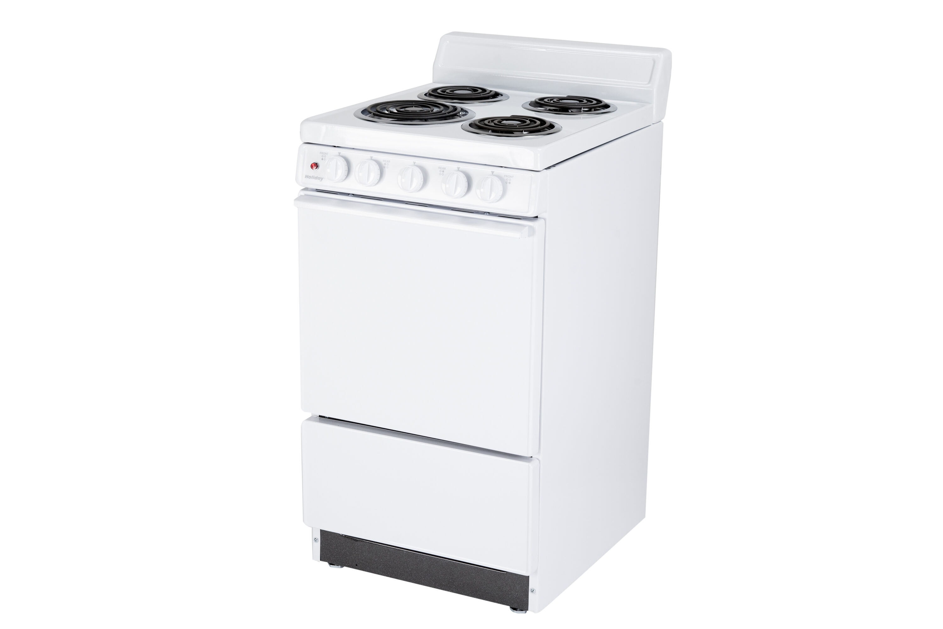 Holiday 20-in 4 Burners 2.4-cu ft Freestanding Electric Range (White) in  the Single Oven Electric Ranges department at