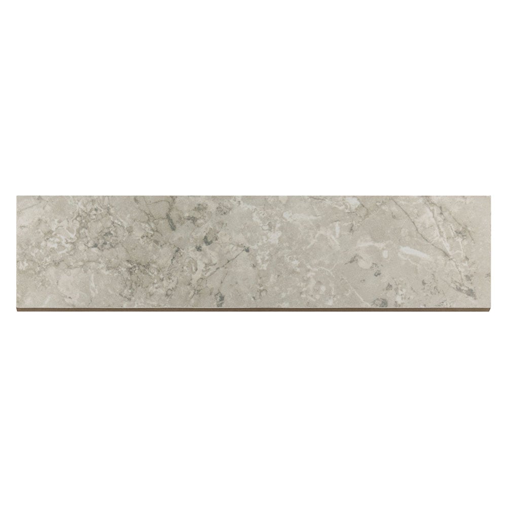 Origin 21 LW21030204 Marina Grey Bullnose 3-in x 12-in Polished Porcelain Marble look Standard Floor and Wall Tile ( 0.234-sq ft Piece )