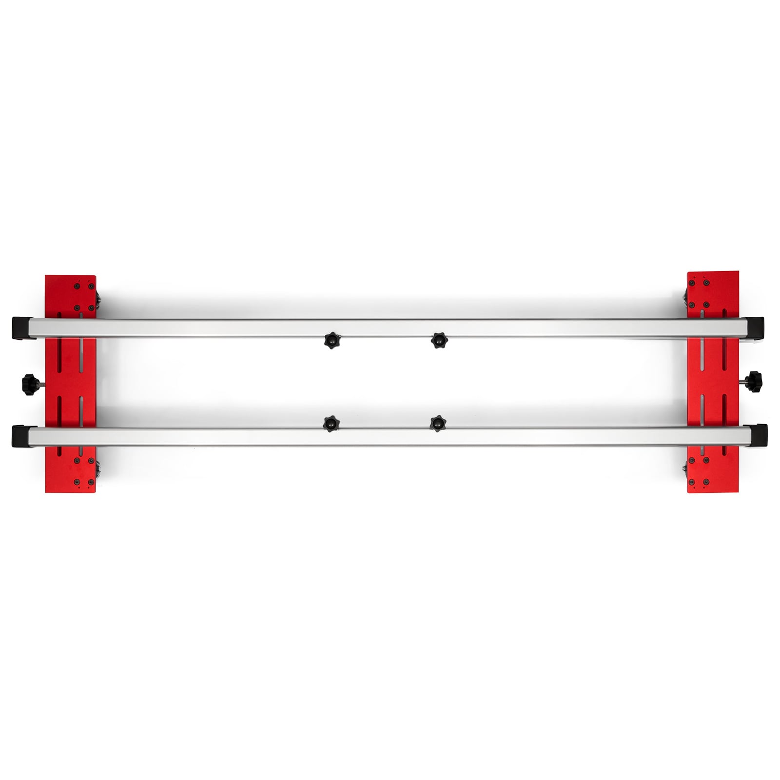 Mecale - Router Sled 60 in Adjustable Slab Flattening Jig 6061 Aluminum for Woodworking Slabs Red