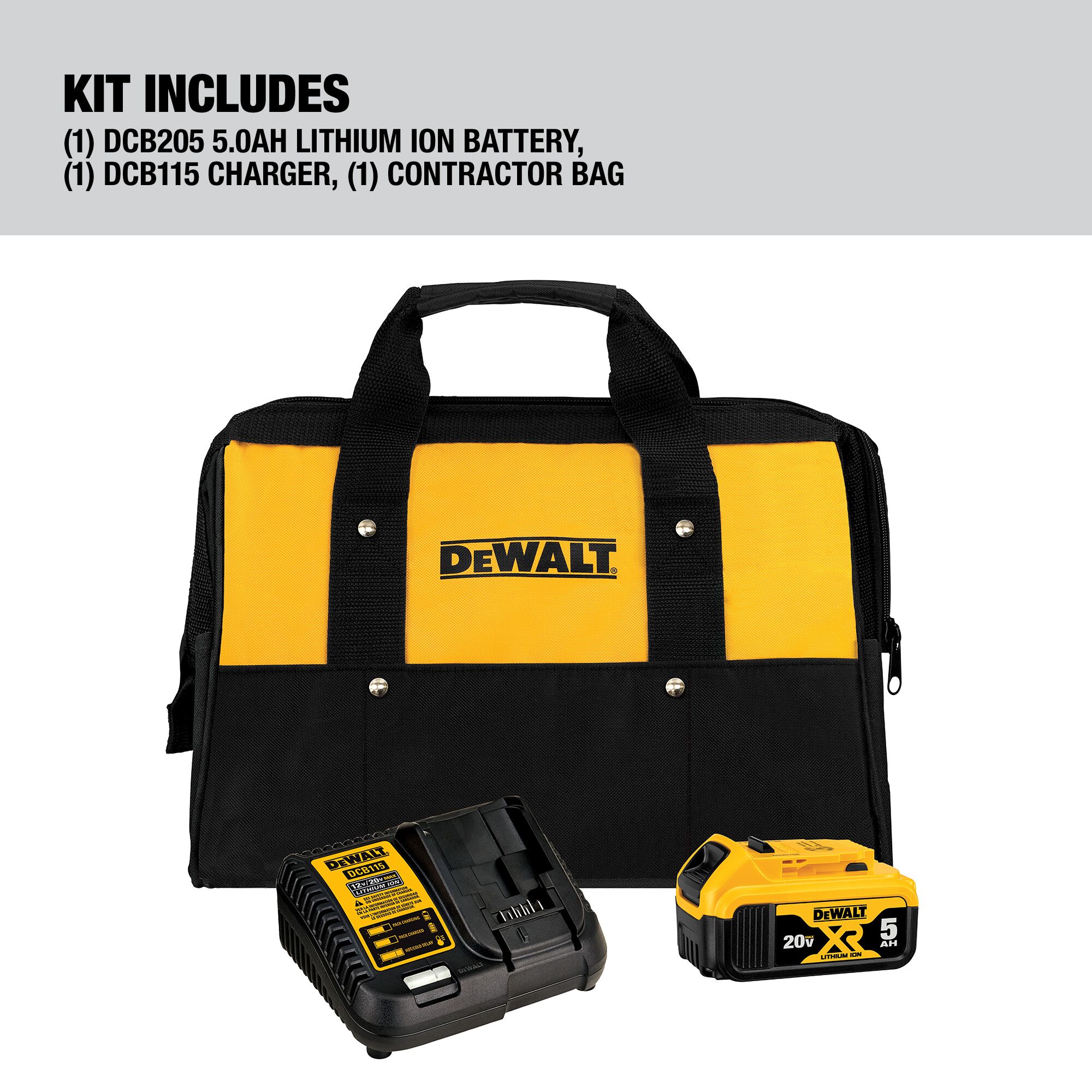 DEWALT XR 20-V 5 Amp-Hour; Lithium-ion Battery and Charger (Charger  Included) in the Power Tool Batteries & Chargers department at