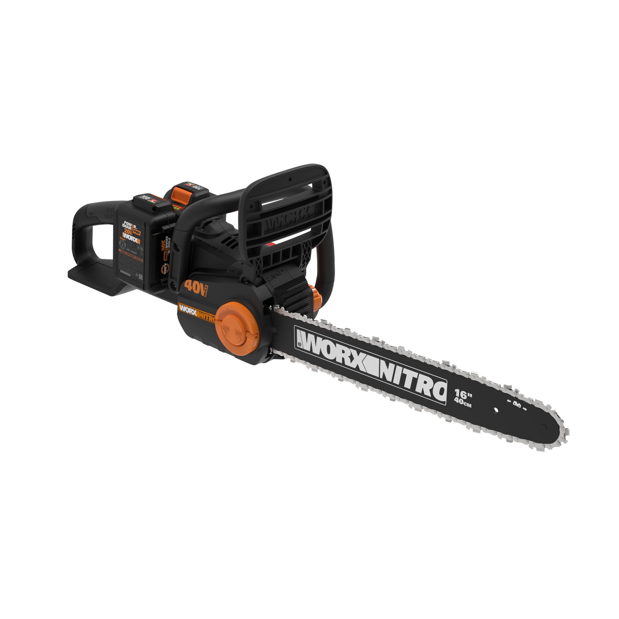 WORX Nitro Power Share 40-volt 16-in Brushless Battery 4 Ah Chainsaw (Battery and Charger Included) WG385 Sansujyuku sansujyuku.com