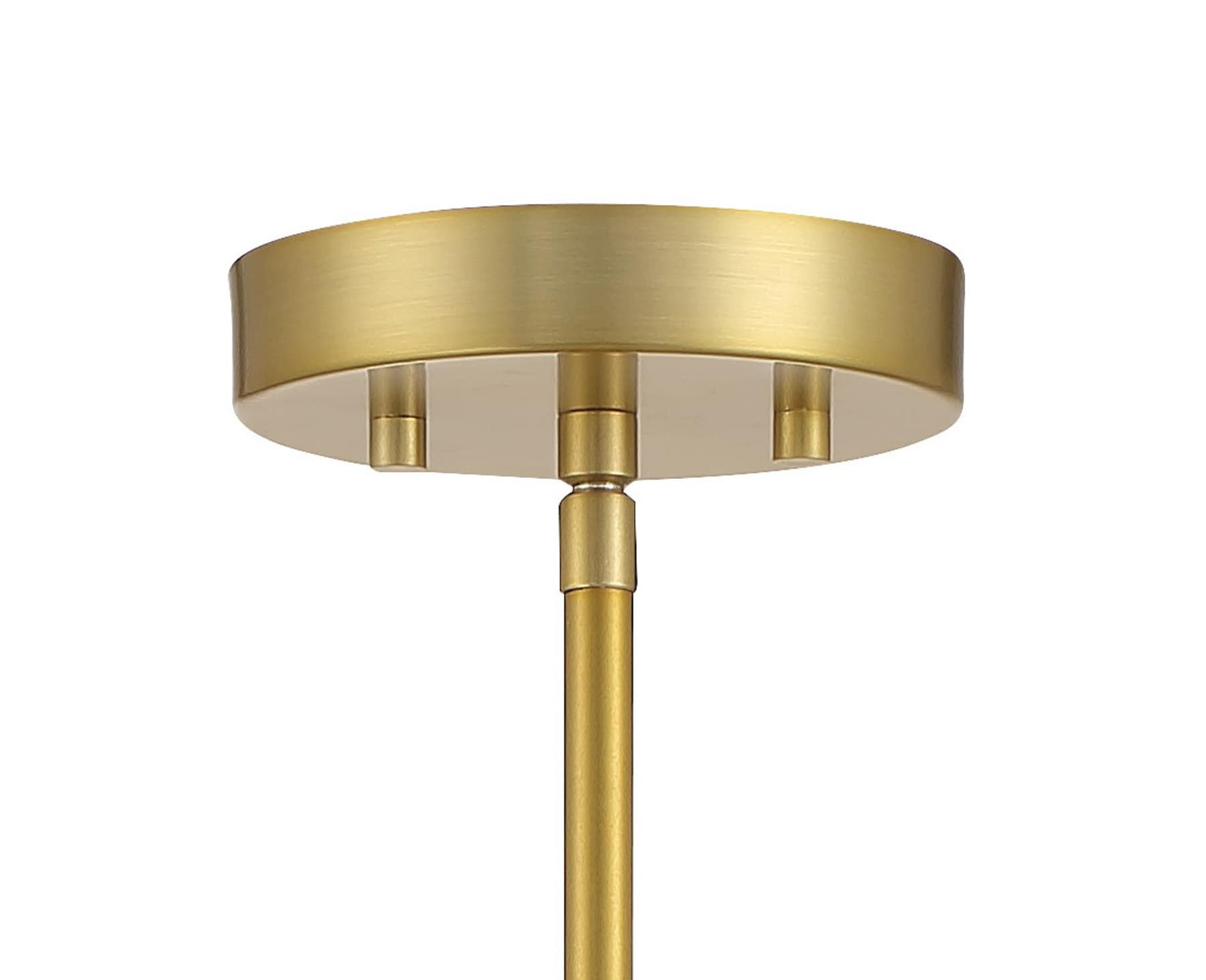 Soft Brass 3-Light Globe Chandelier with Clear Glass Shades