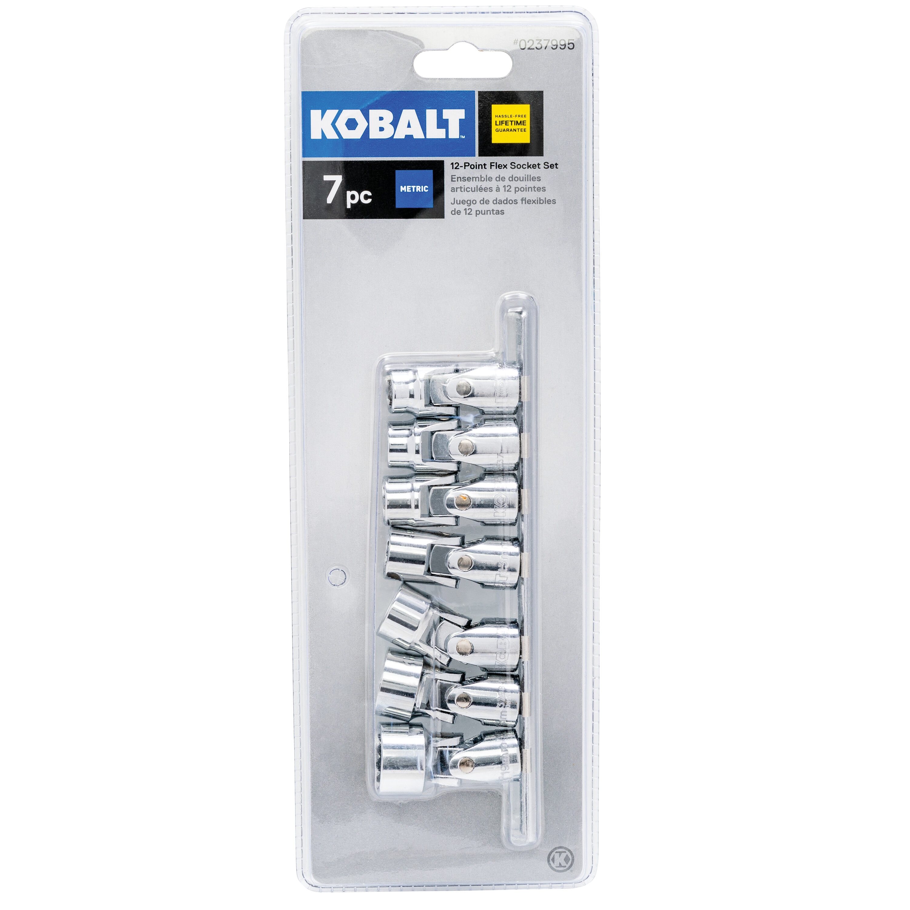 Kobalt 7-Piece Metric 3/8-in Drive 12-point Set Shallow Socket Set at 