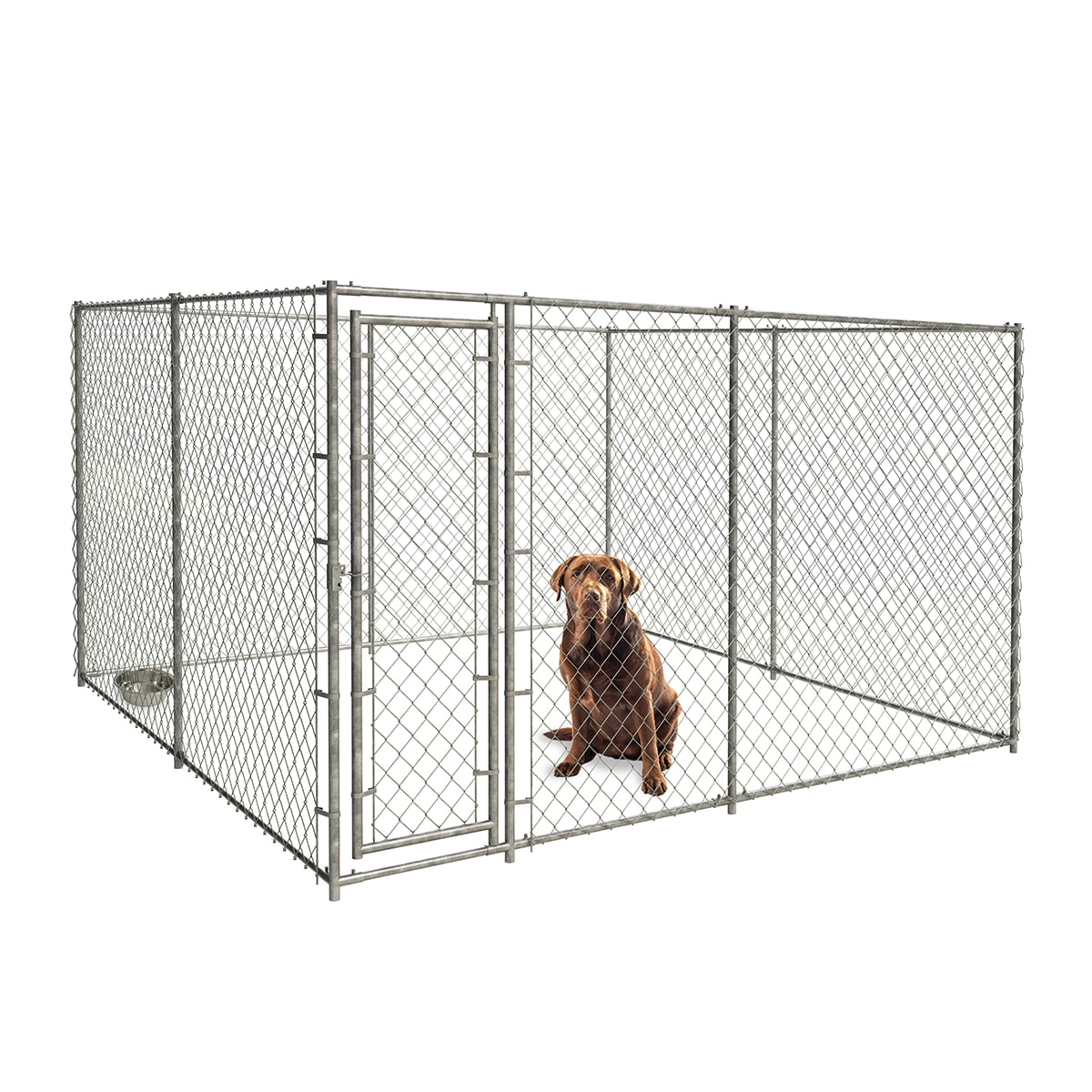 Pet Sentinel Any Pet Wire Dog Kennel Outdoor 10 ft L x 10 ft W x 6 ft H in the Crates Kennels department at Lowes