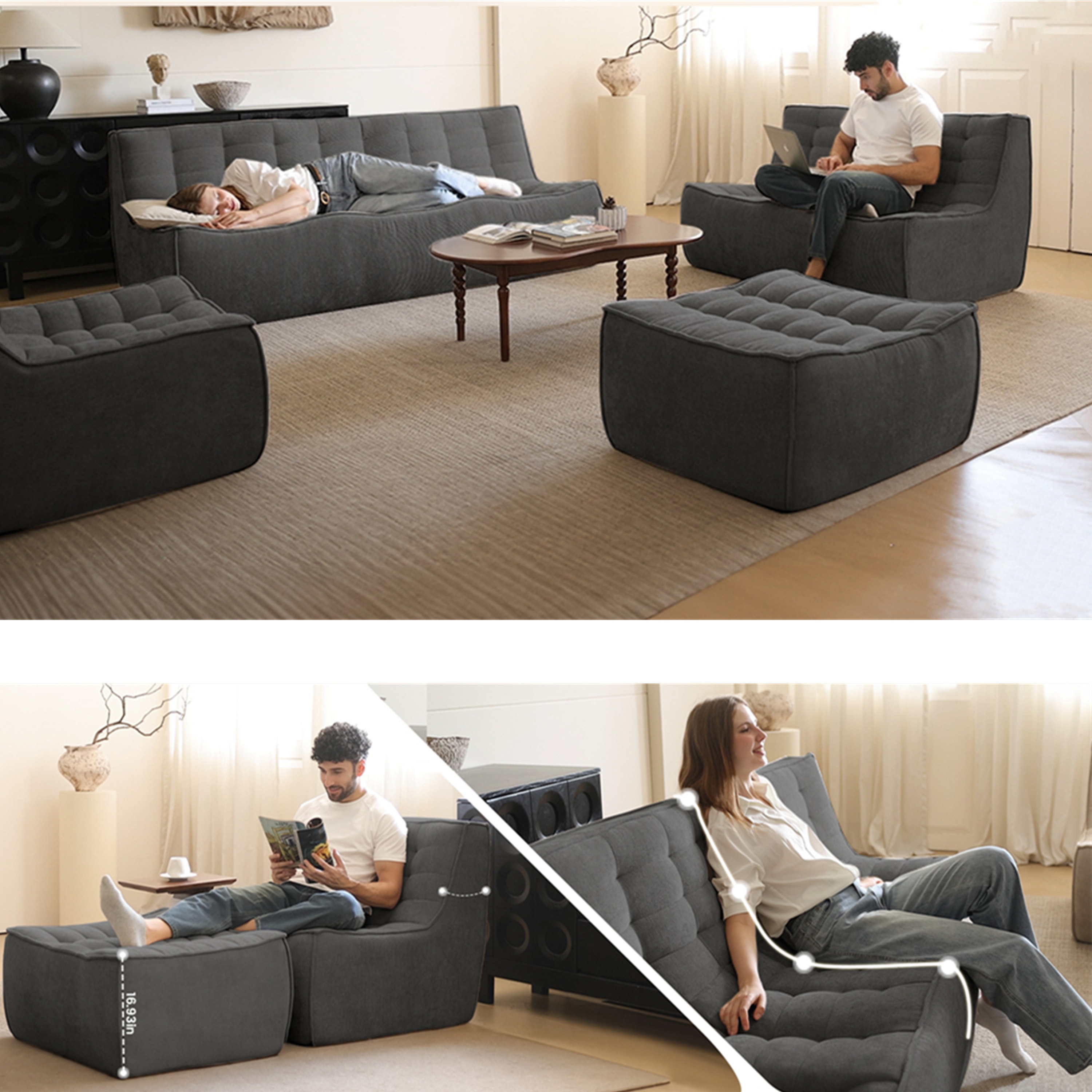 BuotiqHom DH-S2-131BK Sofas-Loveseats - View #7