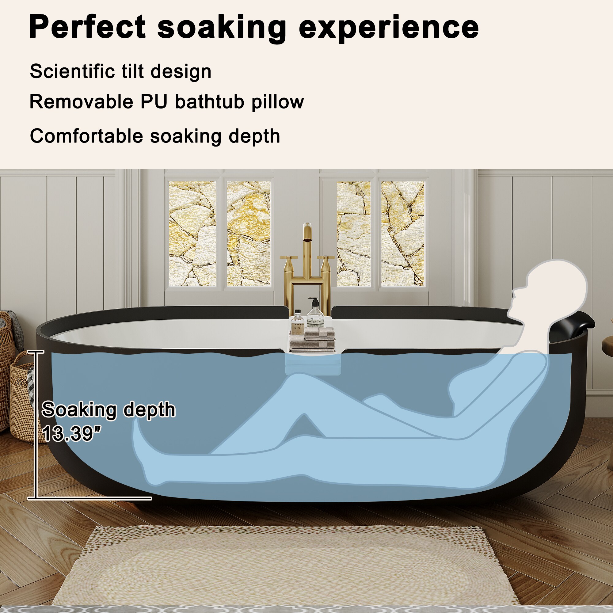 Clihome BLBR06030S67BW bathtubs - View #6