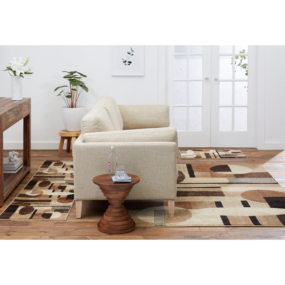 Home Dynamix Comfy Pooch Tan/Brown Paw 23.6 in. x 35.4 in. Door