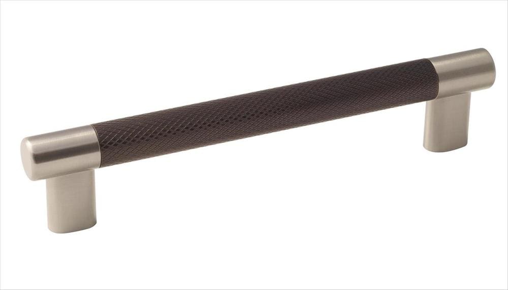 Amerock BP36559G10ORB Esquire 6-5/16-in , 160mm Center to Center Satin Nickel/Oil-Rubbed Bronze Cylindrical Bar